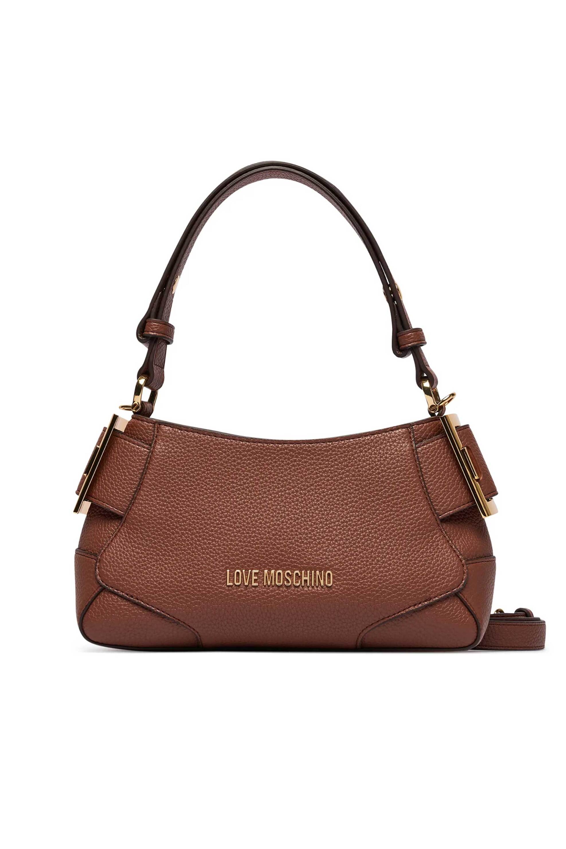 LOVE MOSCHINO Love Moschino γυναικεία τσάντα χειρός με μεταλλικό λογότυπο - JC4098PP1PLT1 Ταμπά