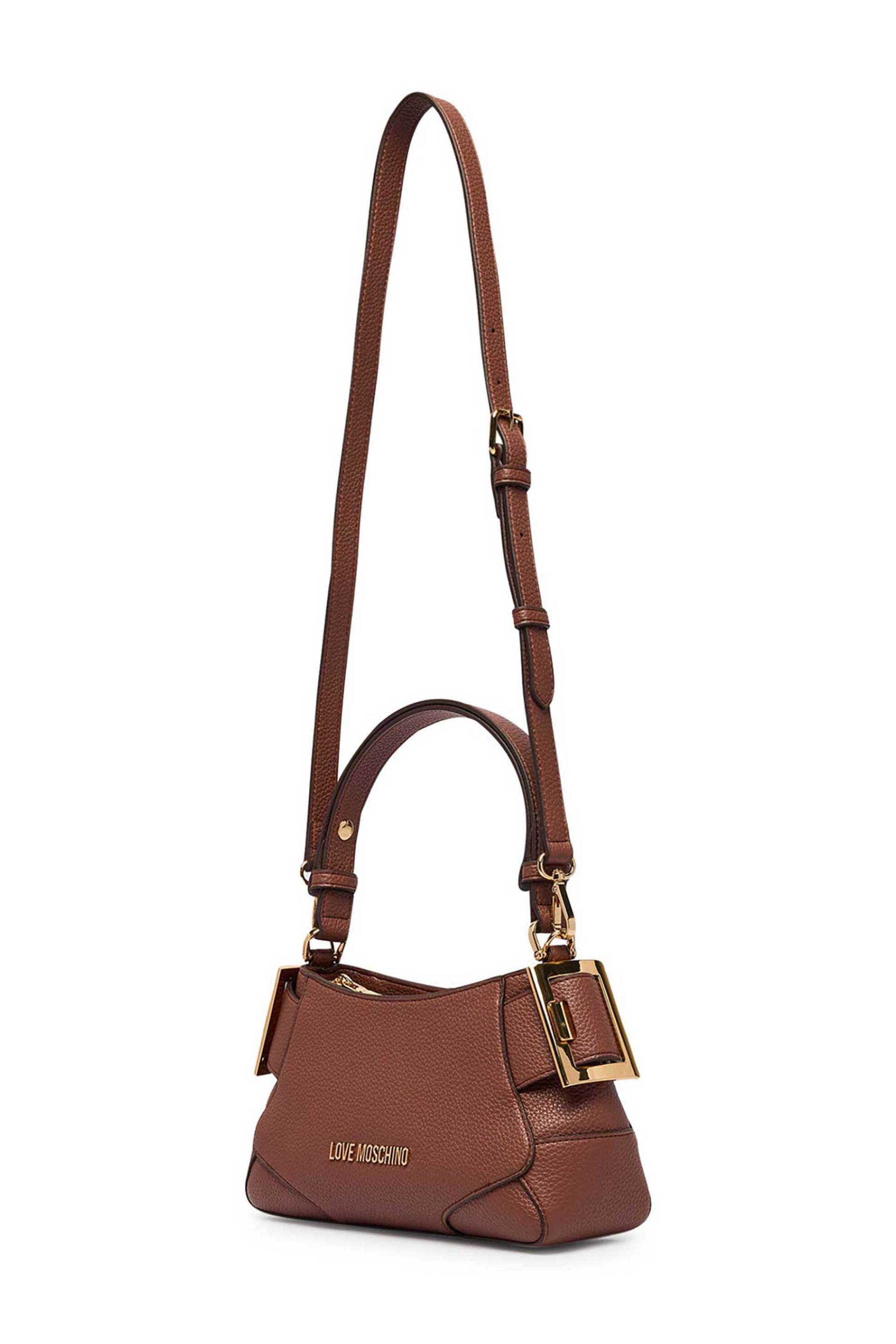LOVE MOSCHINO Love Moschino γυναικεία τσάντα χειρός με μεταλλικό λογότυπο - JC4098PP1PLT1 Ταμπά - 2