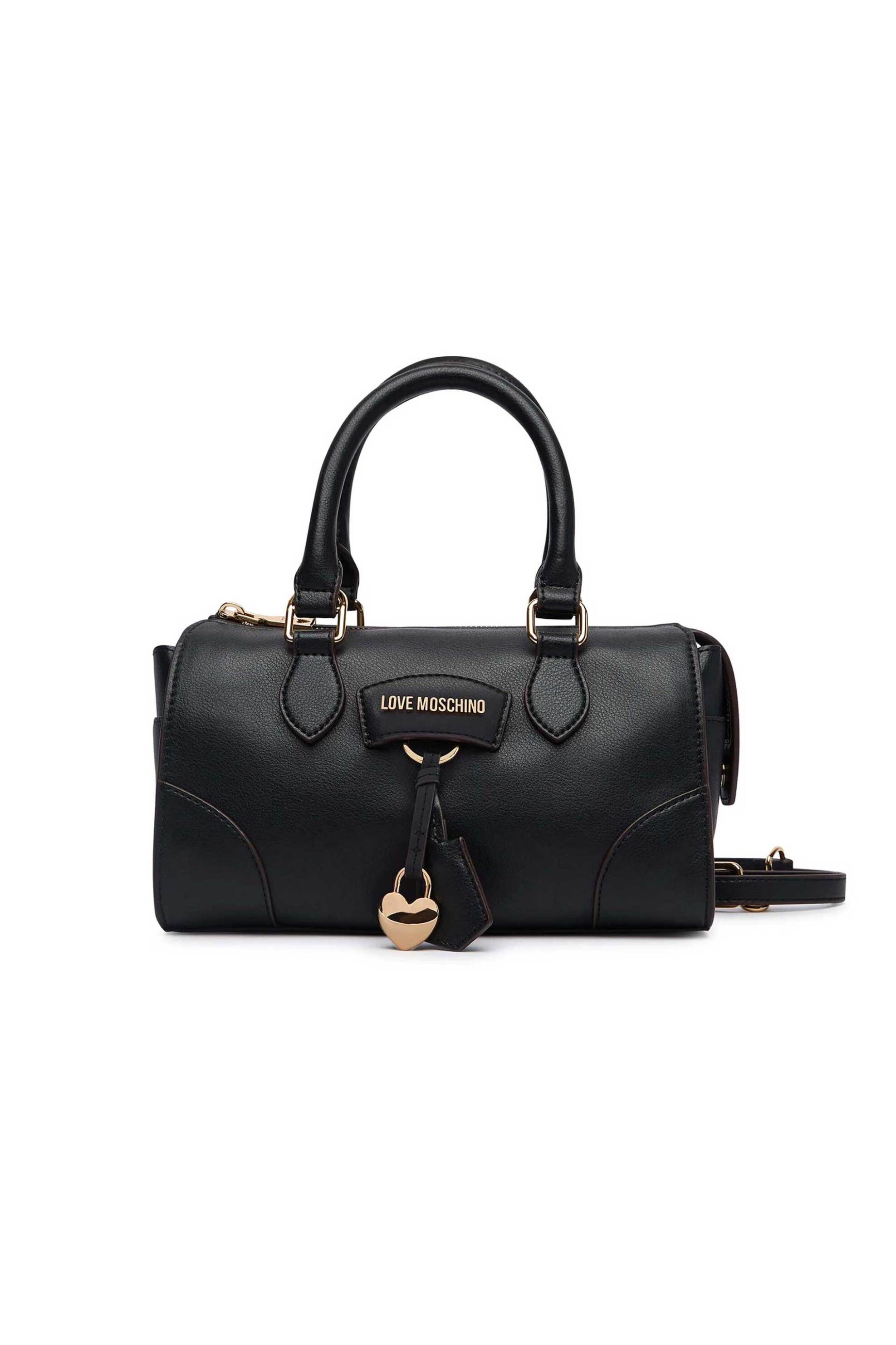 Love Moschino γυναικεία τσάντα χειρός με μεταλλικό λογότυπο - JC4157PP1PL13 Μαύρο