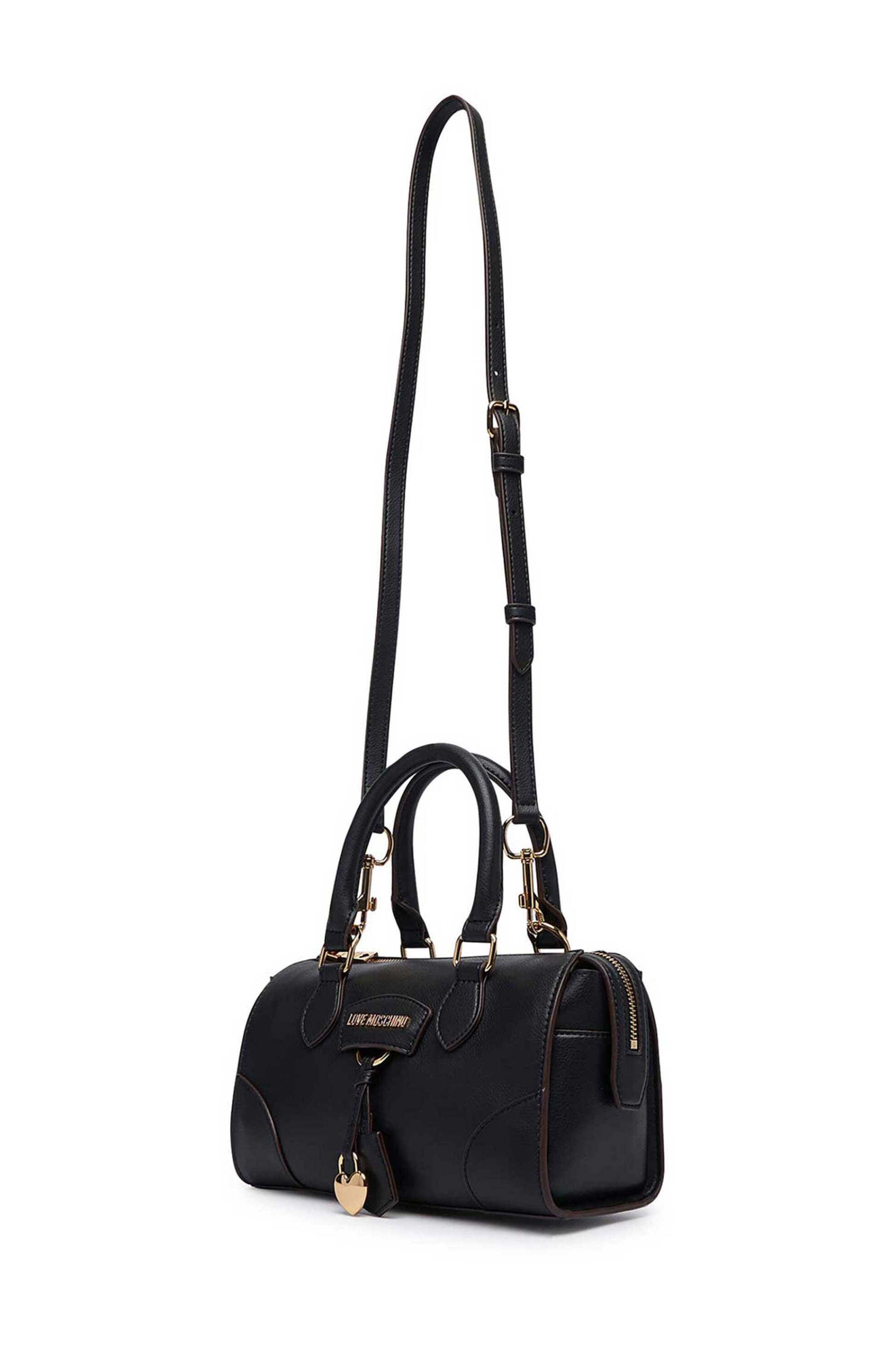 Love Moschino γυναικεία τσάντα χειρός με μεταλλικό λογότυπο - JC4157PP1PL13 Μαύρο