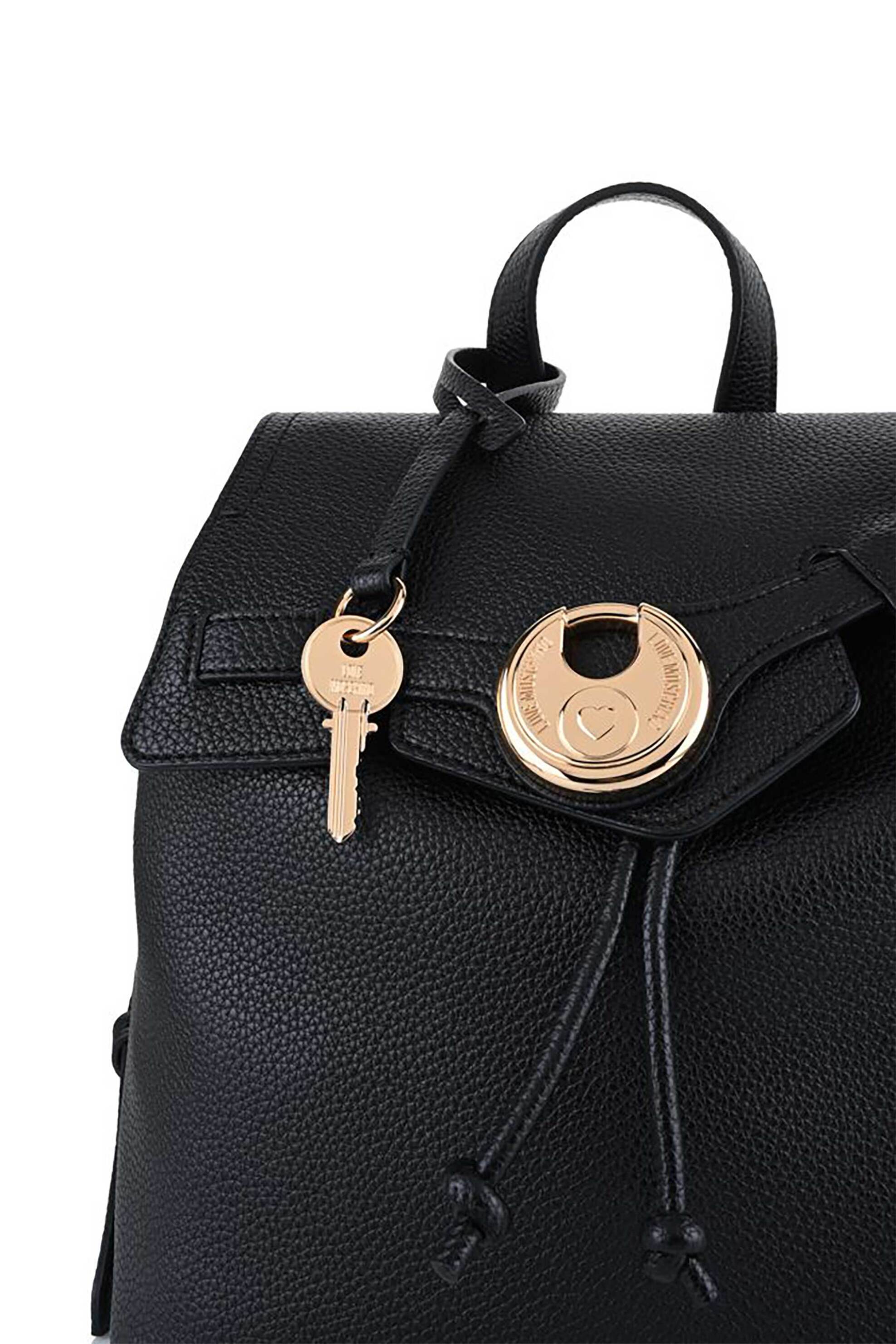 LOVE MOSCHINO Love Moschino γυναικείο backpack με μεταλλικό λογότυπο - JC4278PP0PKS0 Μαύρο - 2