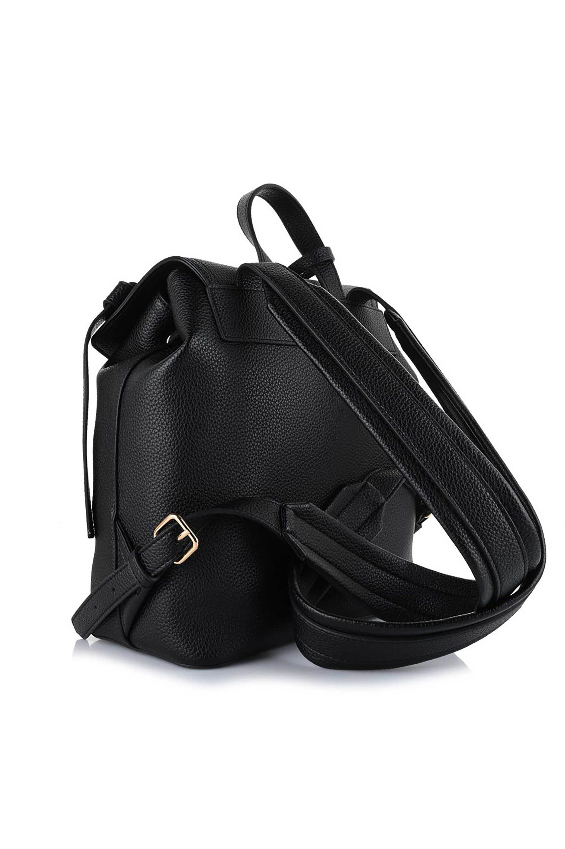 LOVE MOSCHINO Love Moschino γυναικείο backpack με μεταλλικό λογότυπο - JC4278PP0PKS0 Μαύρο - 3