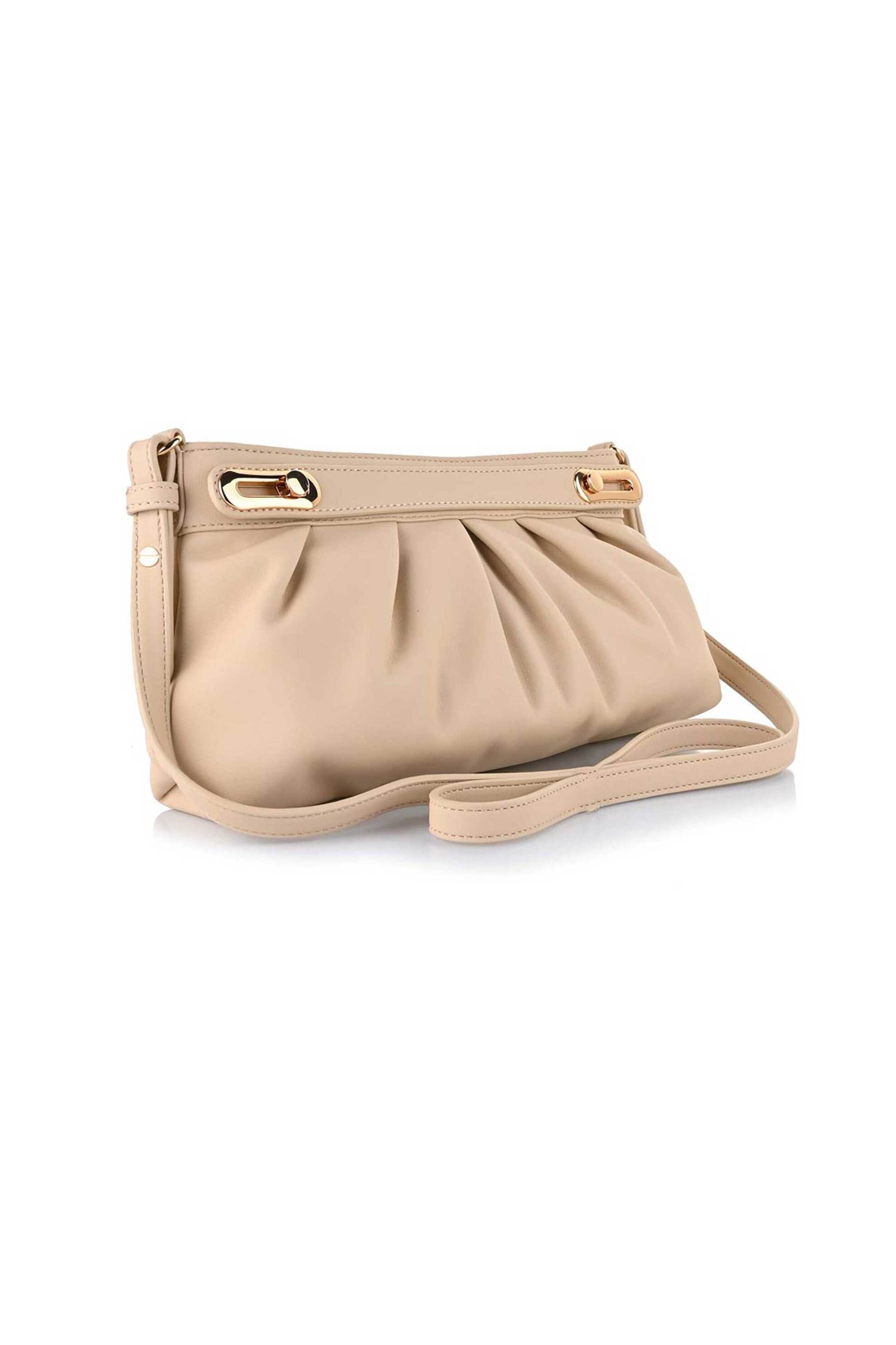 Love Moschino γυναικείο mini bag με μεταλλικό λογότυπο - JC4279PP0PKU0 Κρέμ