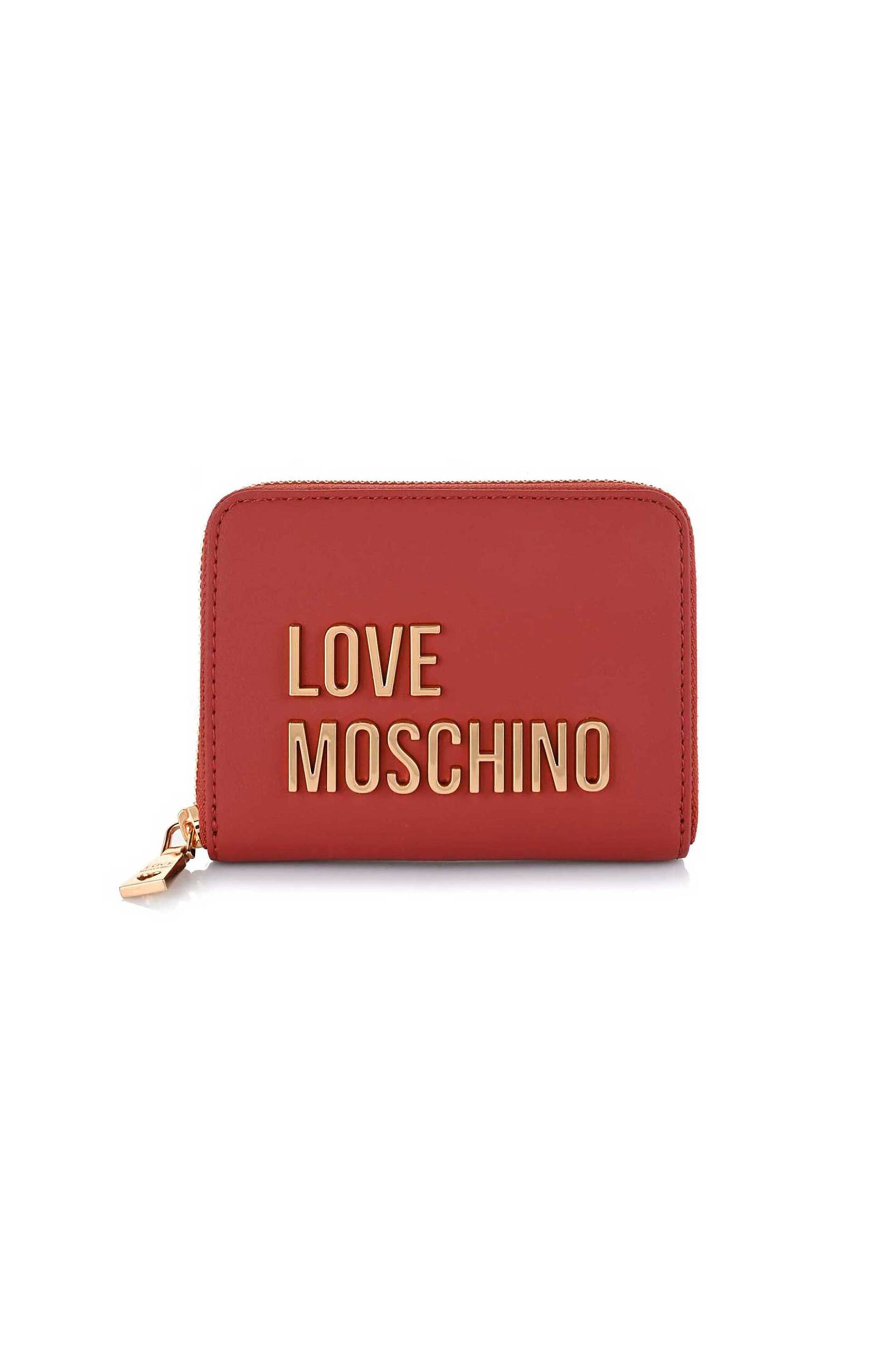 Love Moschino γυναικείο πορτοφόλι με μεταλλικό λογότυπο - JC5613PP0PKD0 Κόκκινο