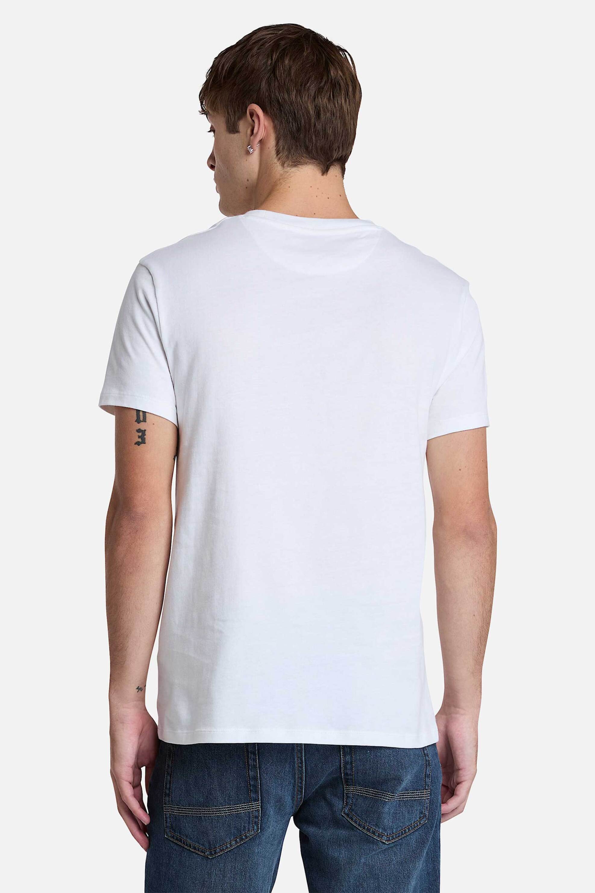 Timberland Ανδρικό T-Shirt με Κεντημένο Tree Logo Slim Fit Dunstan River - Tb0A2Bpr1001 Λευκό