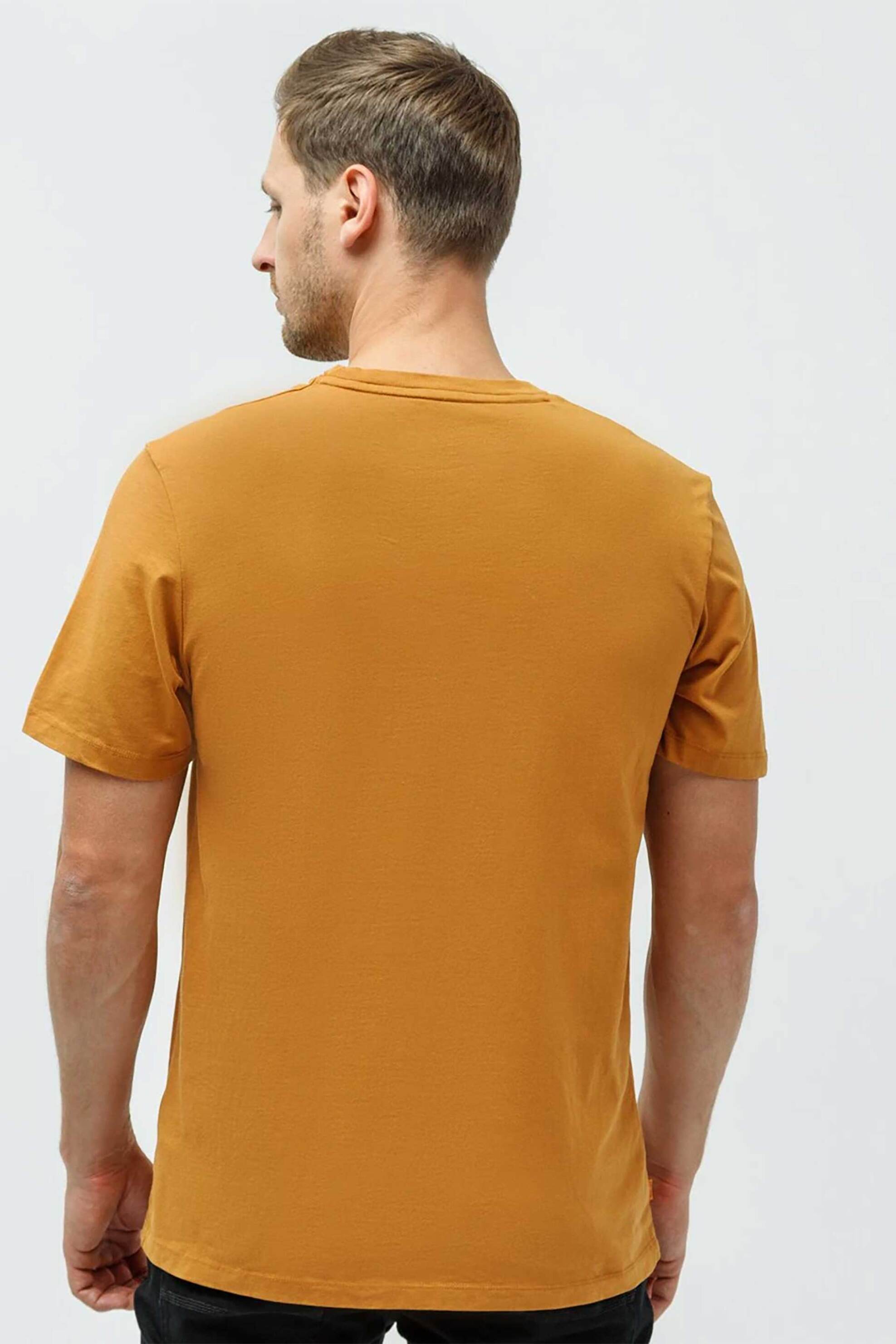 Timberland Ανδρικό T-Shirt με Tree Logo Print Regular Fit Kennebec River - Tb0A2C2Rp471 Καμηλό