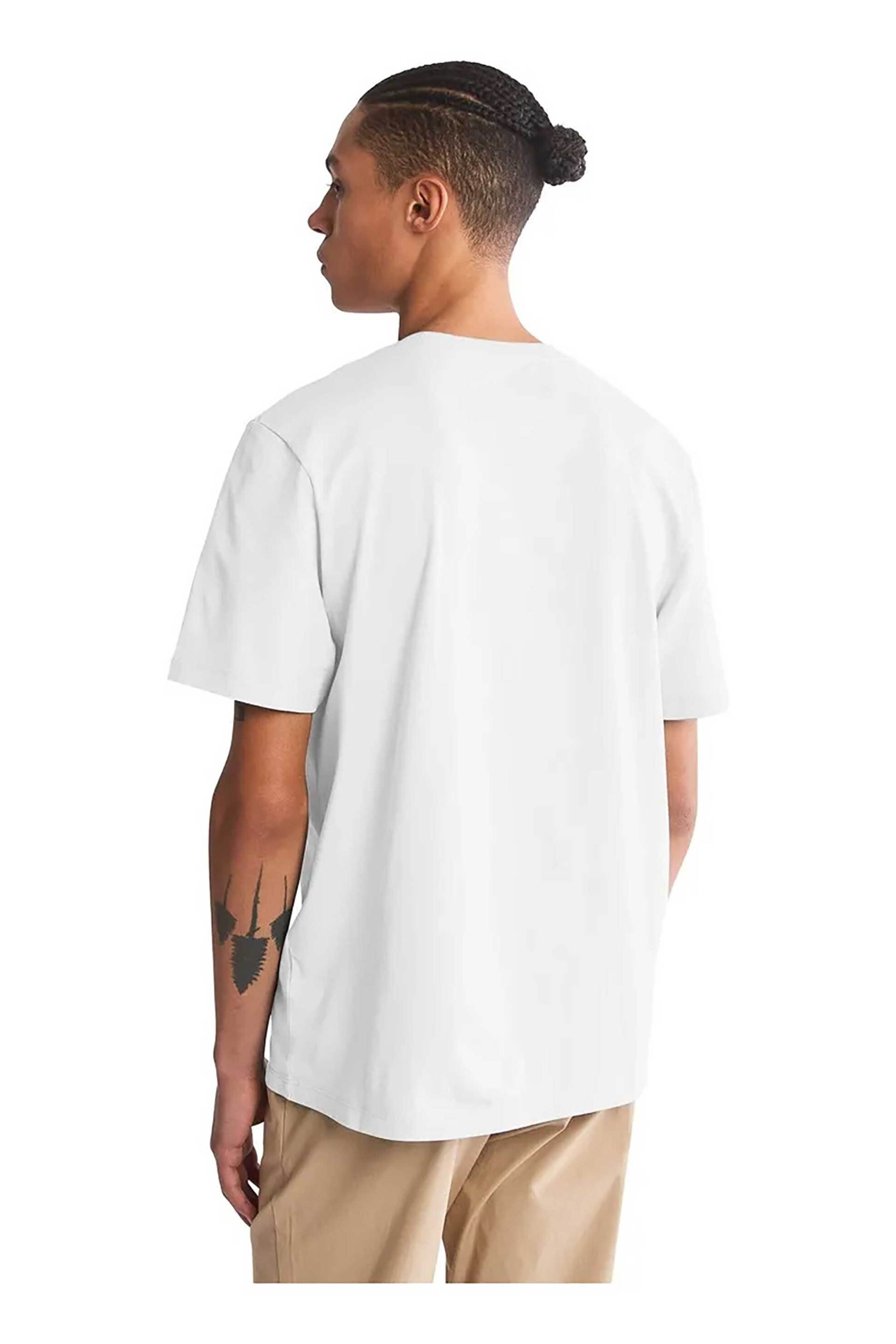 Timberland Ανδρικό T-Shirt με Tree Logo Print Regular Fit Kennebec River - Tb0A2C2R1001 Λευκό