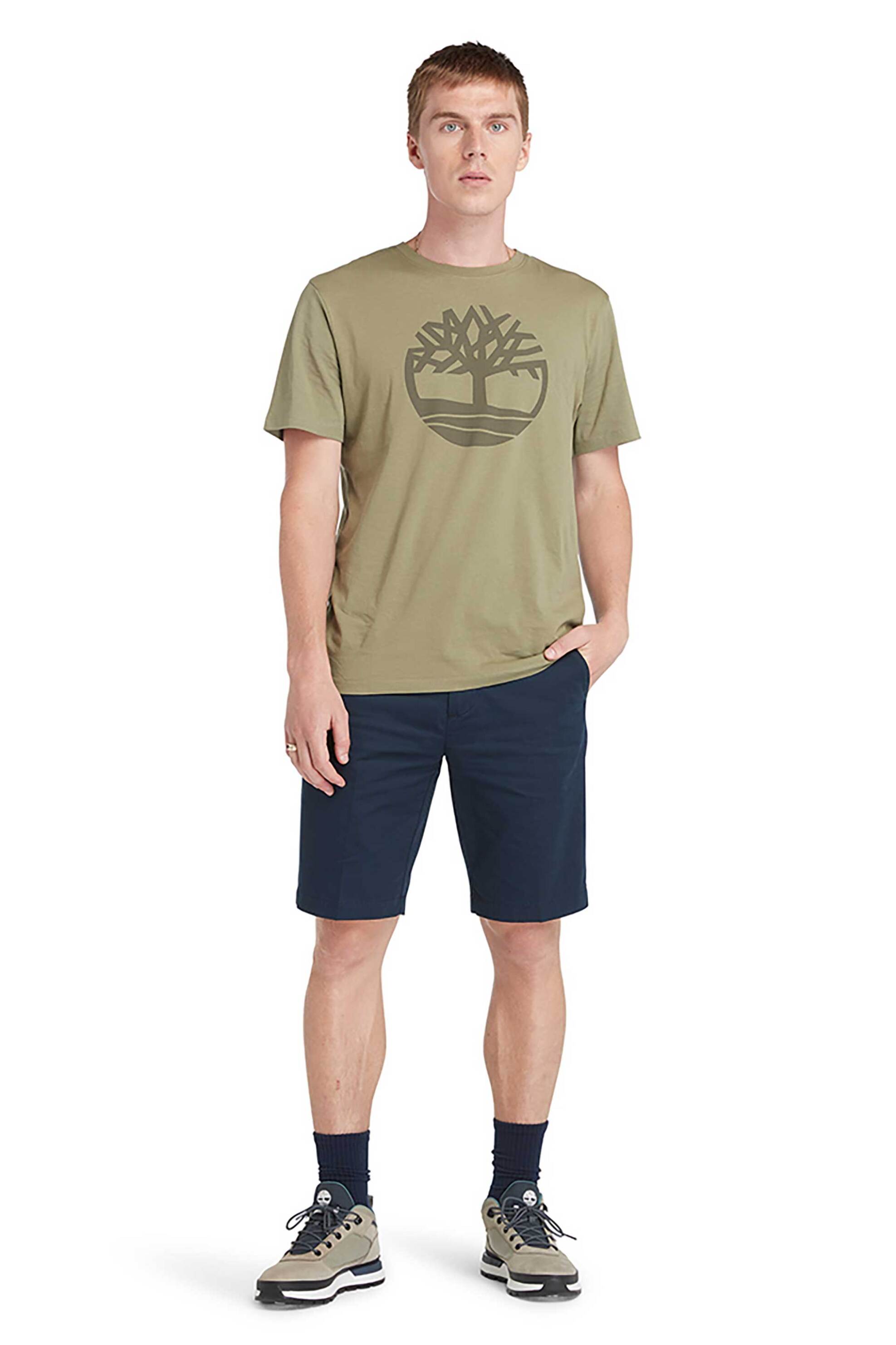 Timberland ανδρική βερμούδα chino Straight Fit ''Squam Lake'' - TB0A2DFM4331 Μπλε Σκούρο