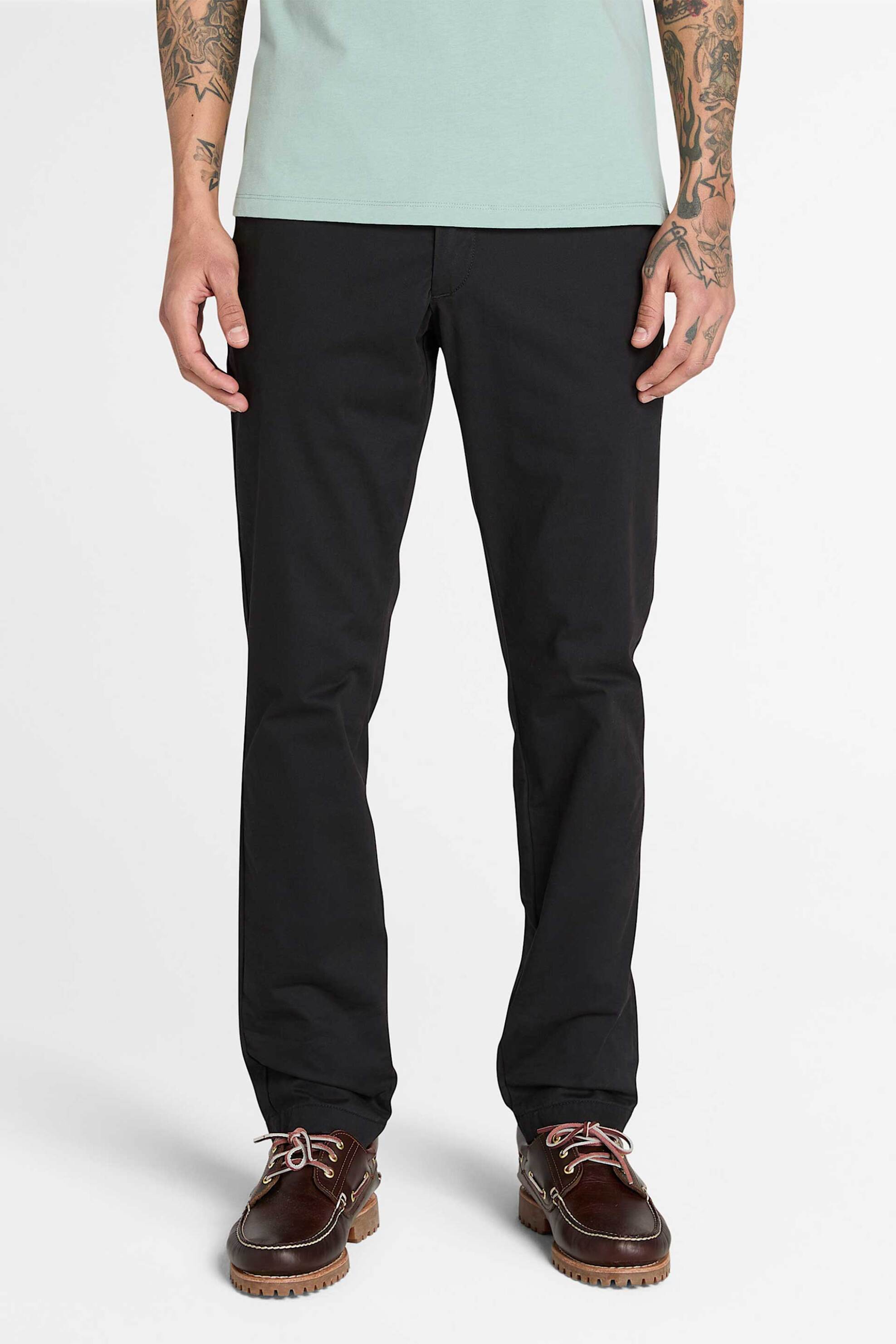 Timberland ανδρικό παντελόνι chino μονόχρωμο Slim Fit "Claremont Twill" - TB0A2BYY0011 Μαύρο φωτογραφία