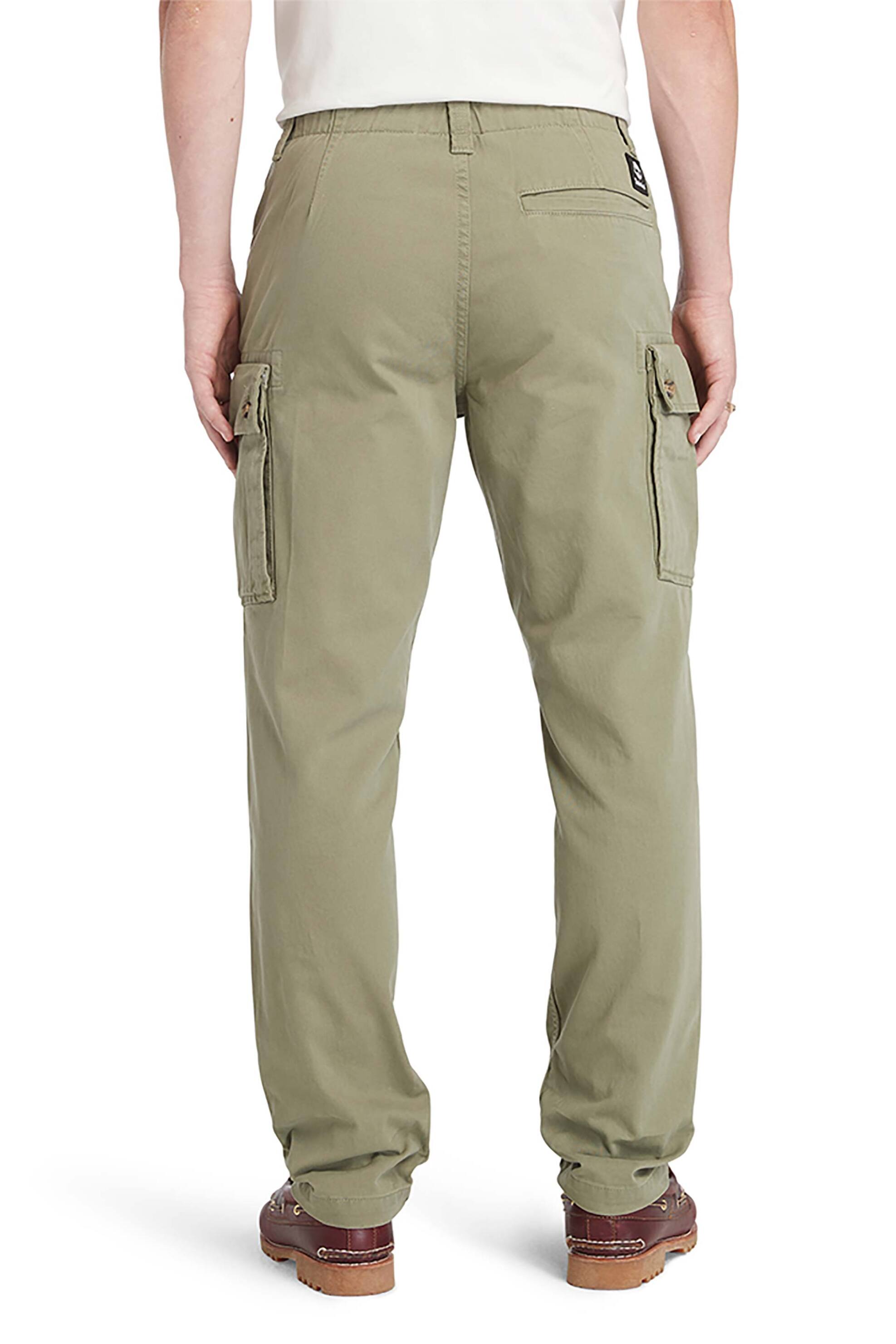 Timberland ανδρικό cargo παντελόνι μονόχρωμο "Brookline Twill" - TB0A5TVY5901 Χακί φωτογραφία