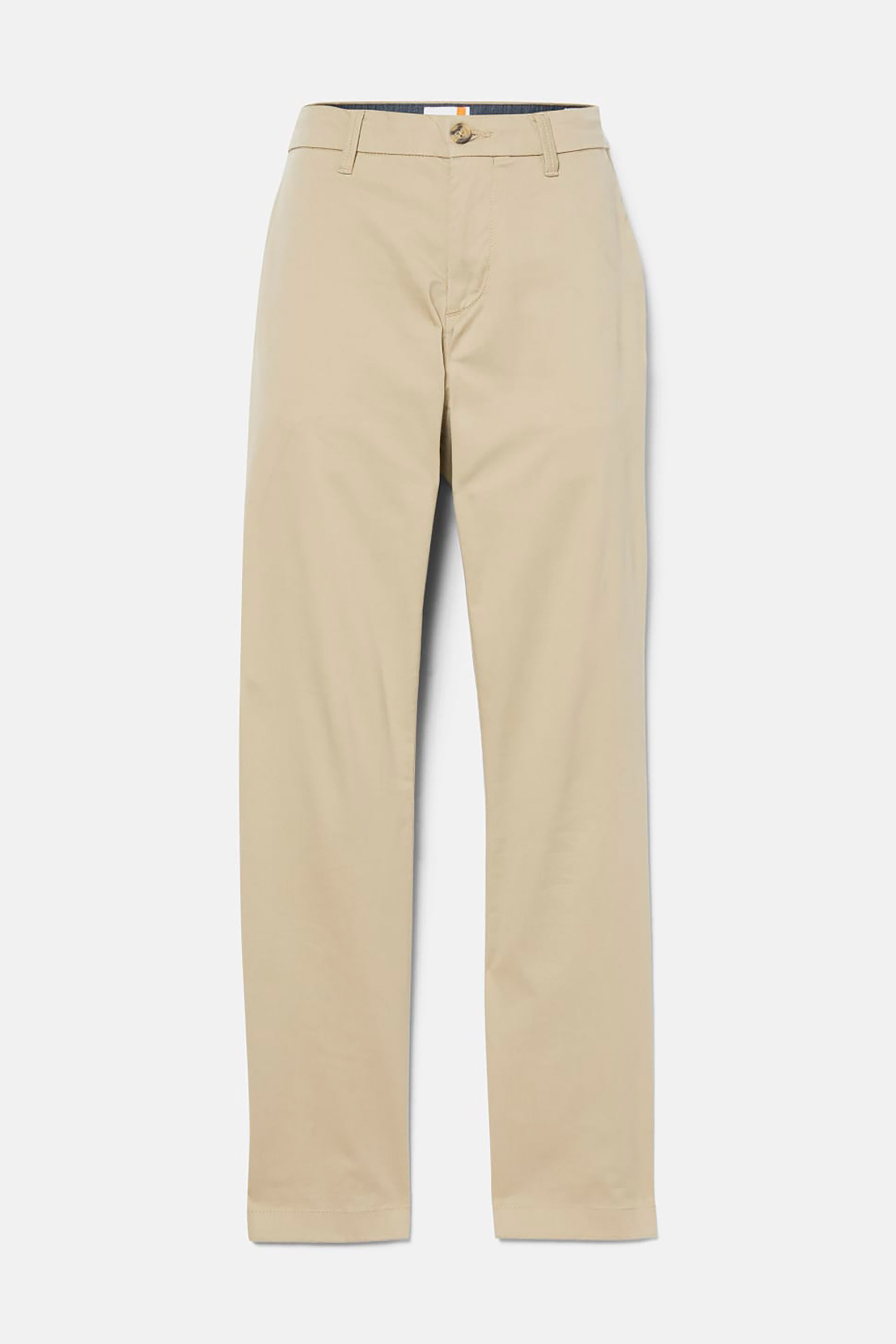 Timberland Ανδρικό Chino Παντελόνι Μονόχρωμο με Logo Patch Πίσω Slim Fit - Tb0A2Byydh41 Μπεζ