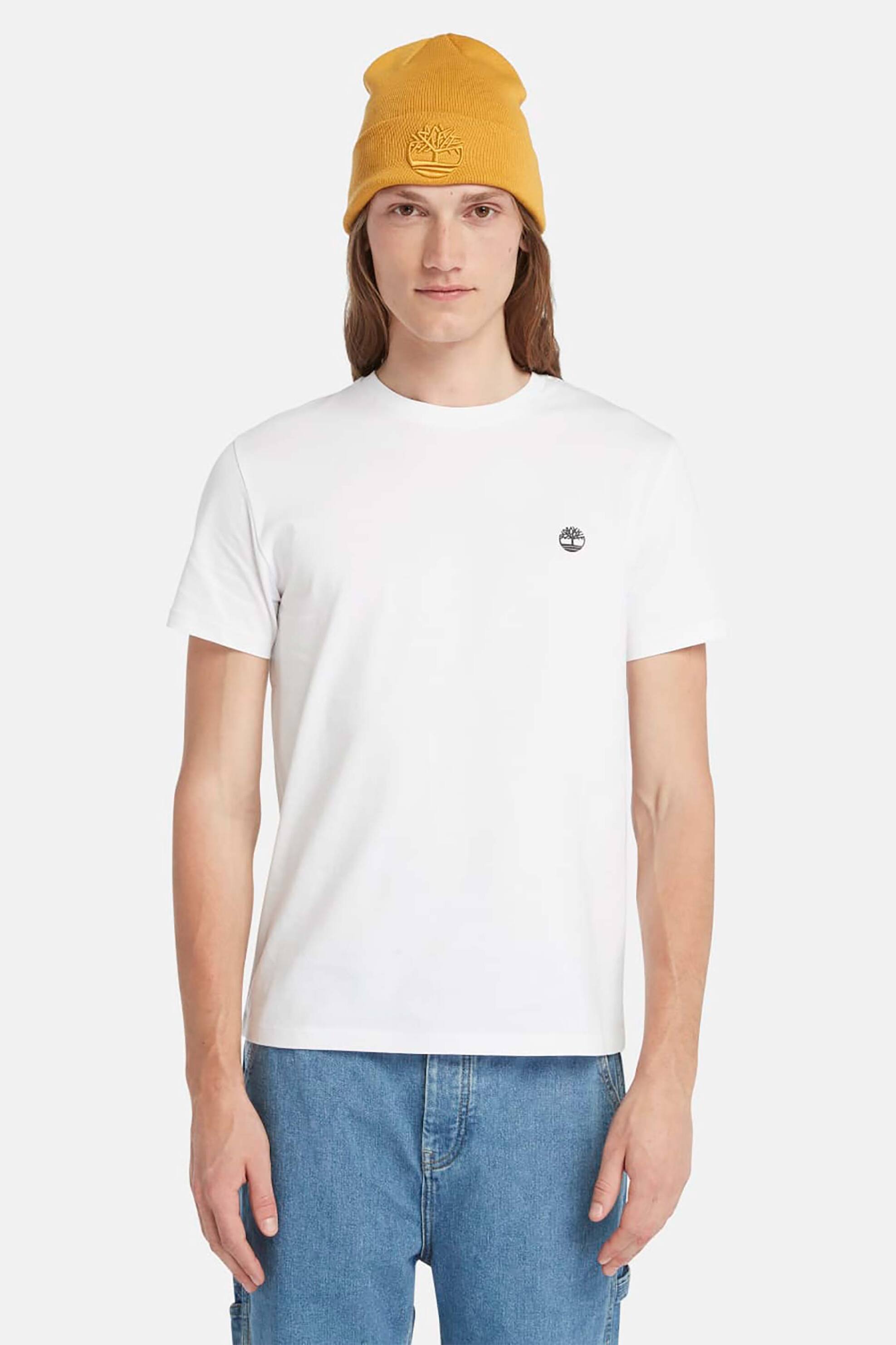 Timberland Σετ Ανδρικά T-Shirts Μονόχρωμα με Contrast Logo Print (3 Τεμάχια) - Tb0A6Gh19591 Πολύχρωμο
