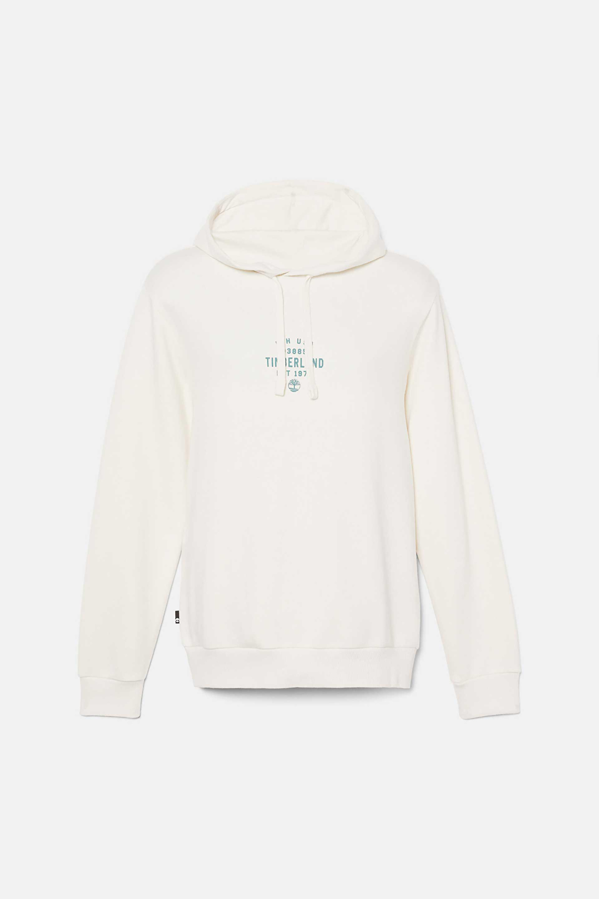 Timberland Unisex Μπλούζα Φούτερ με Κουκούλα Regular Fit Front Graphic - Tb0A5U8Ycm91 Λευκό
