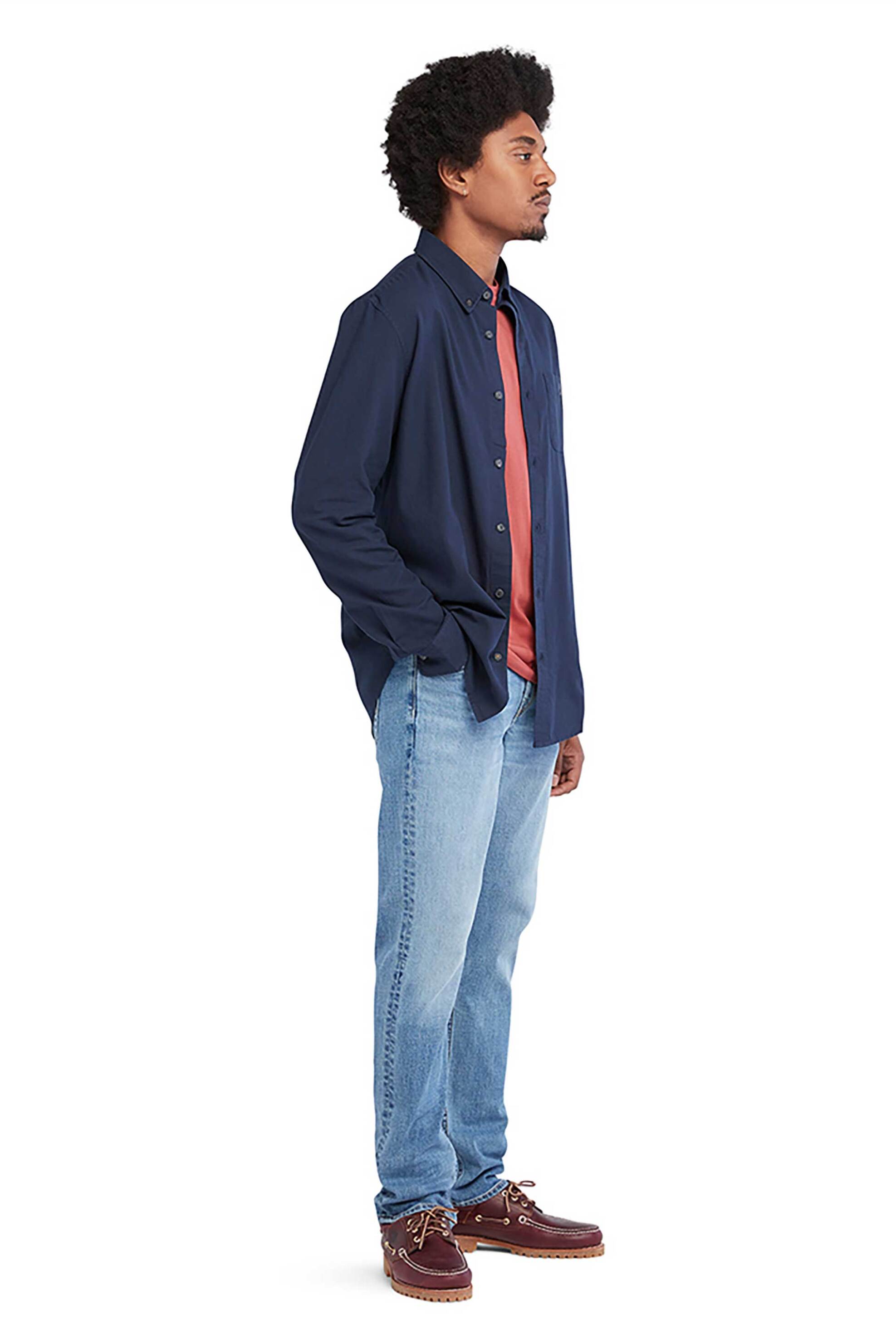 Timberland ανδρικό τζιν παντελόνι πεντάτσεπο Slim Fit "Sargent Lake" - TB0A6CQ2BQ81 Μπλε Ανοιχτό