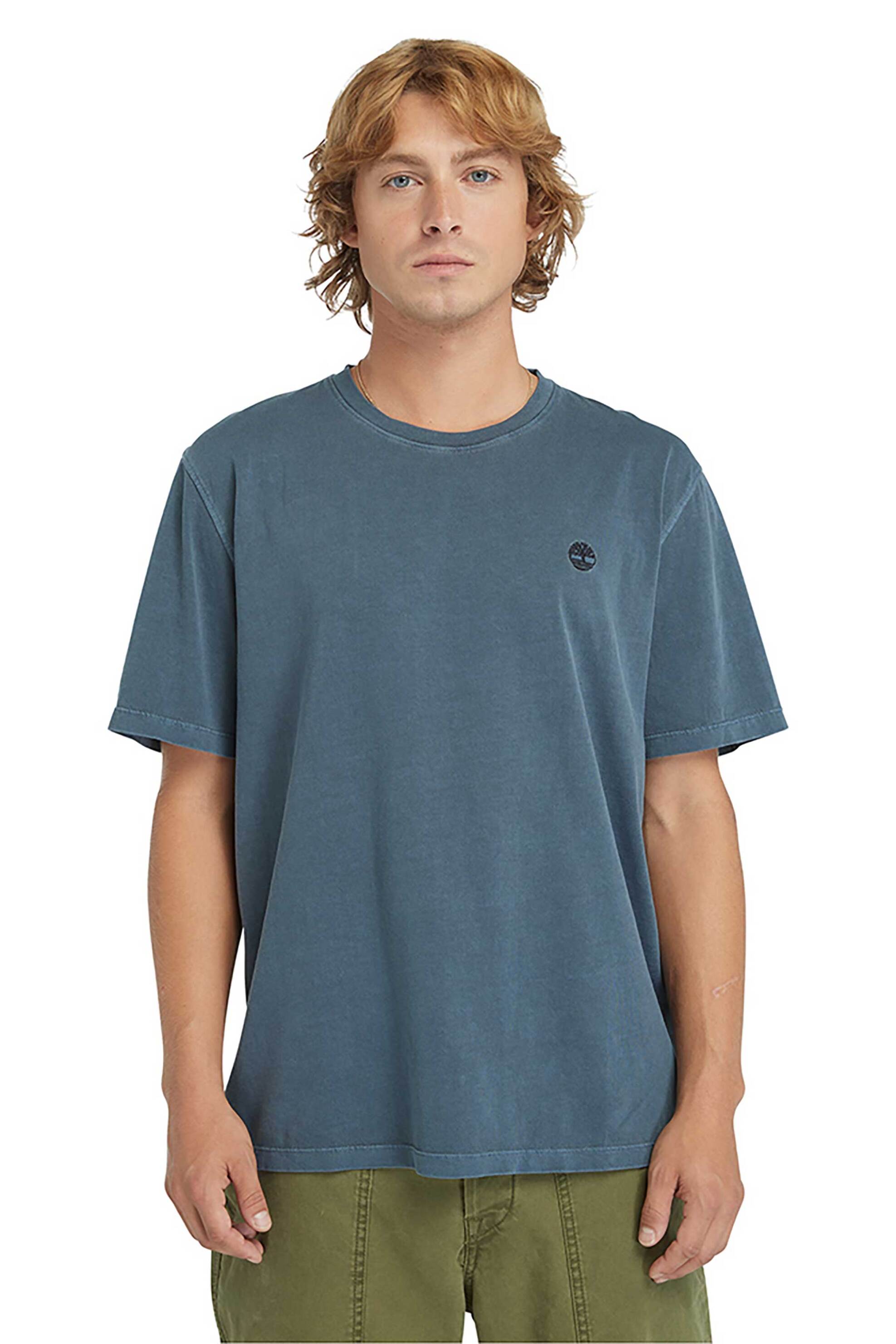 Ανδρική Μόδα > Ανδρικά Ρούχα > Ανδρικές Μπλούζες > Ανδρικά T-Shirts Timberland ανδρικό T-shirt Authentic Fit "Dunstan Garment Dye" - TB0A5YAY4331 Μπλε Σκούρο