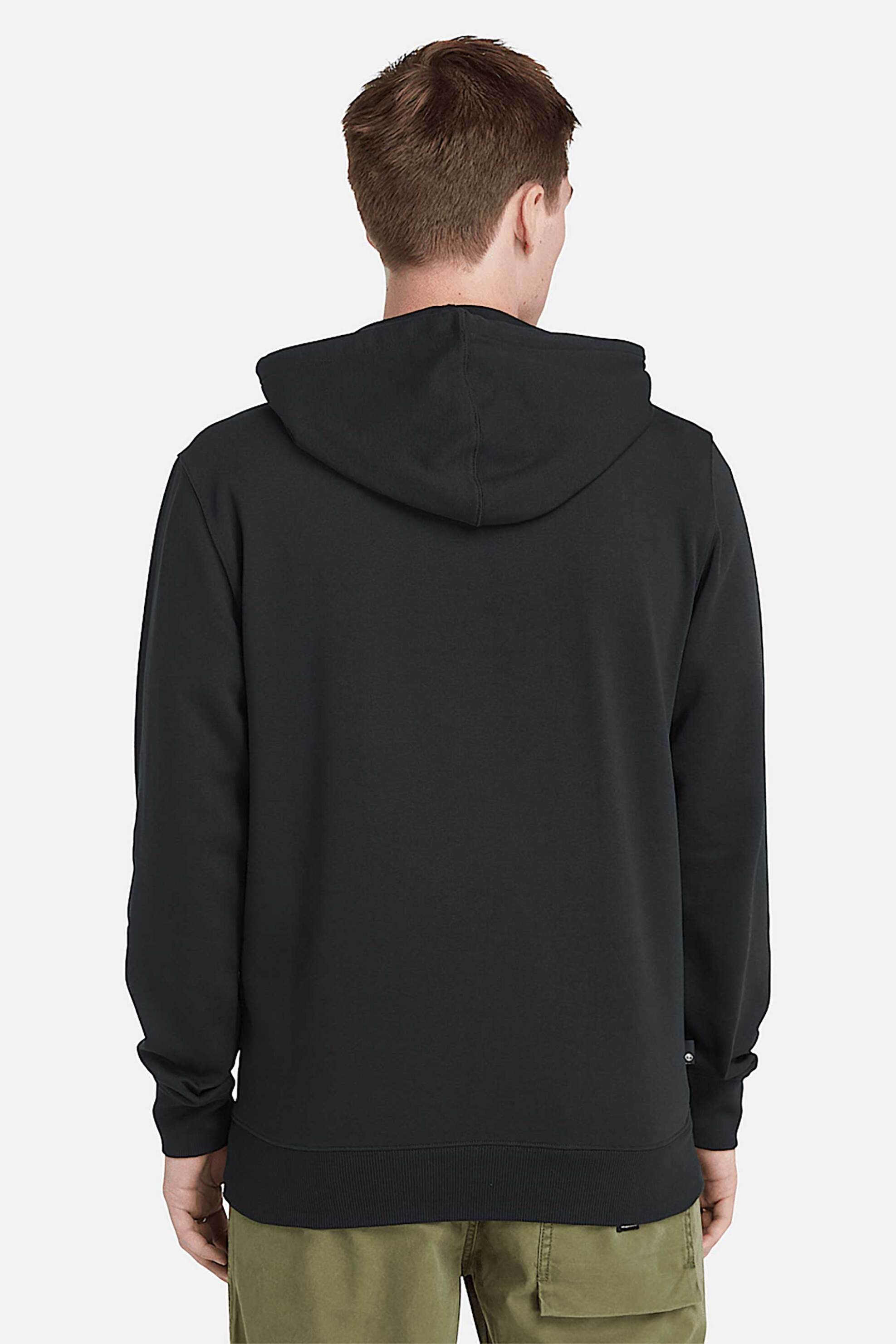 Timberland Ανδρική Μπλούζα Φούτερ με Κουκούλα Και Logo Print - Tb0A2Bjhp561 Μαύρο
