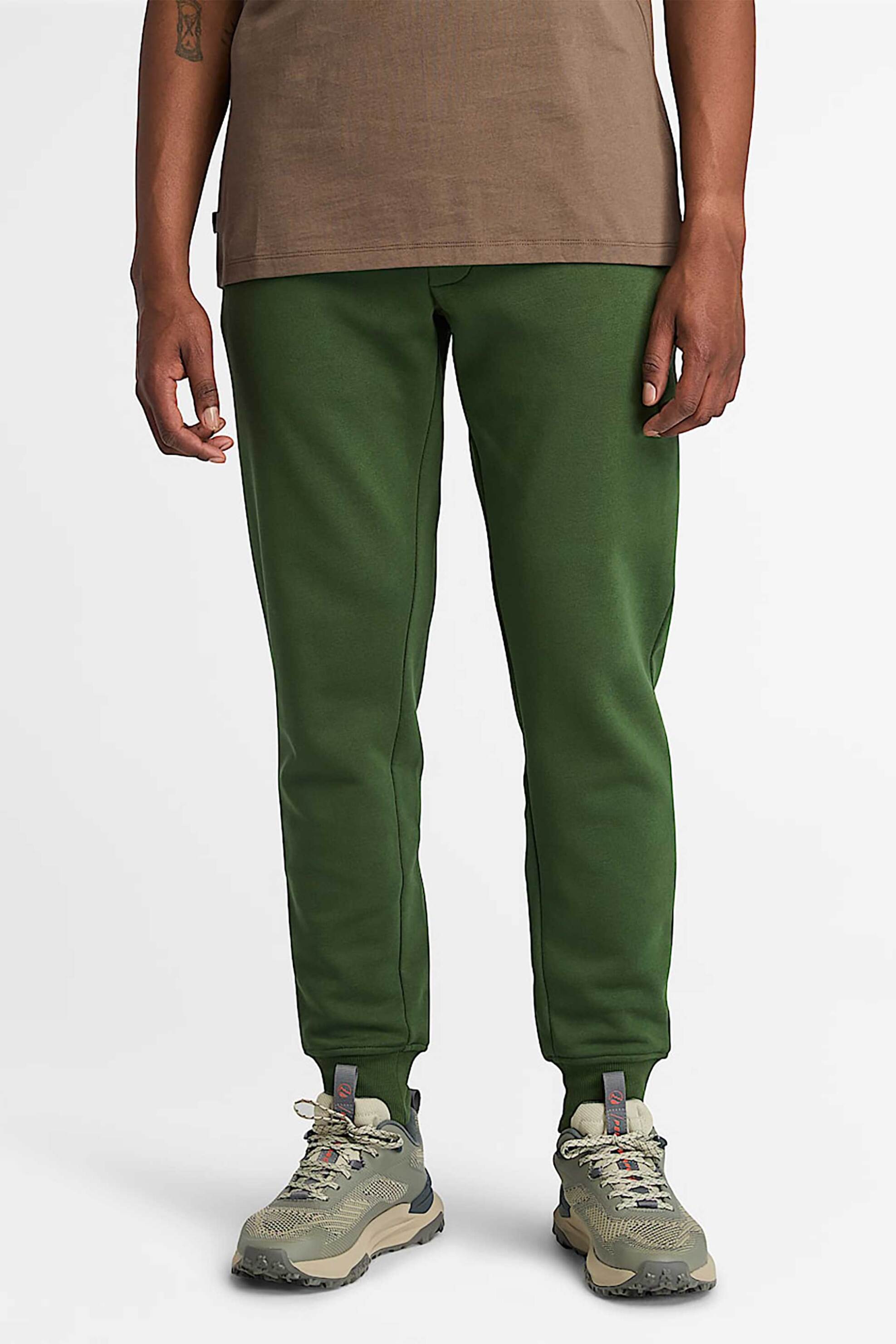 Timberland ανδρικό παντελόνι φόρμας μονόχρωμο με κεντημένο λογότυπο - TB0A2CN7EIN1 Πράσινο φωτογραφία