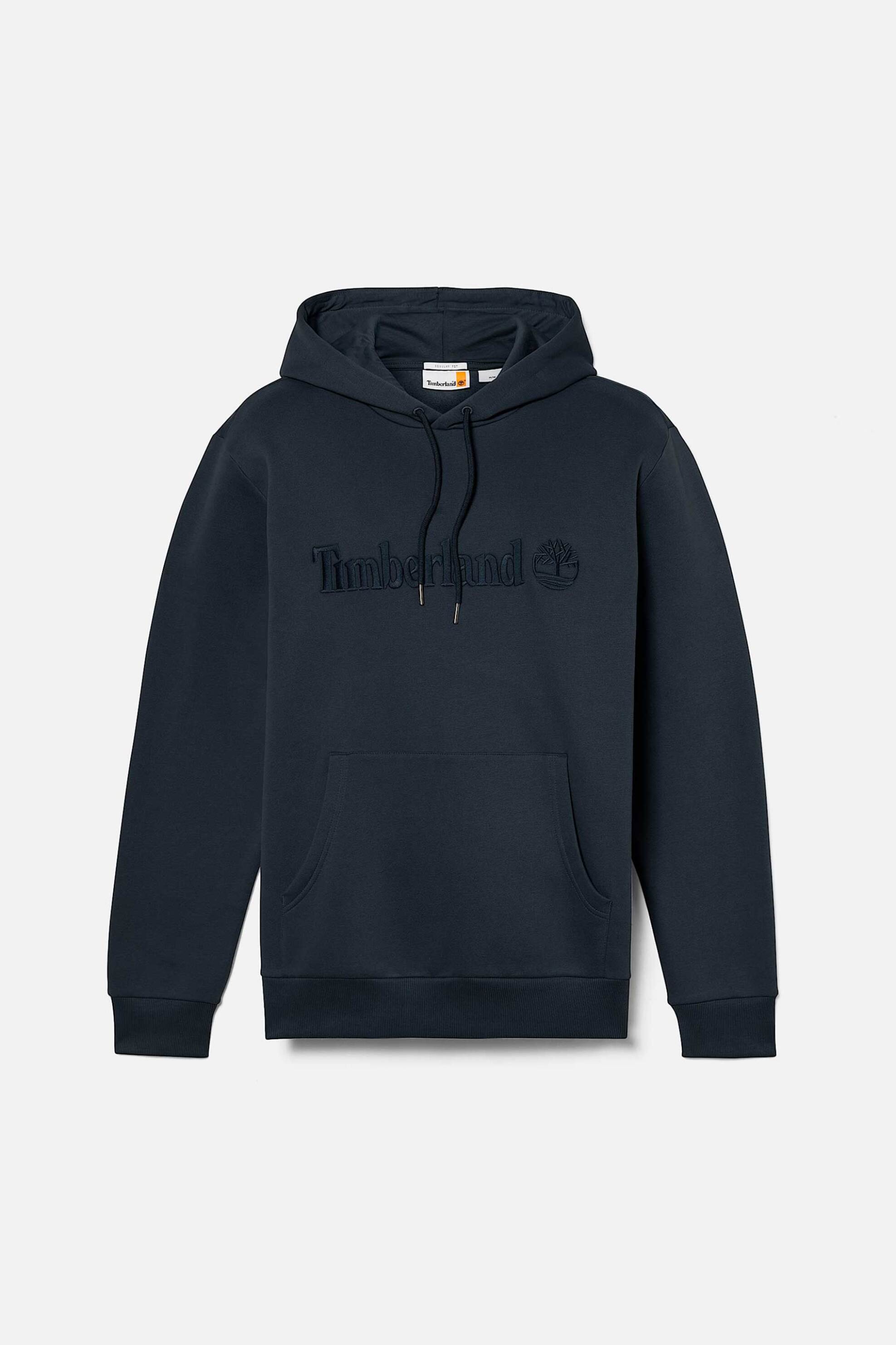 Timberland Ανδρική Μπλούζα Φούτερ με Κουκούλα Και Κεντημένο Λογότυπο Regular Fit - Tb0A6Vfj4331 Μπλε Σκούρο
