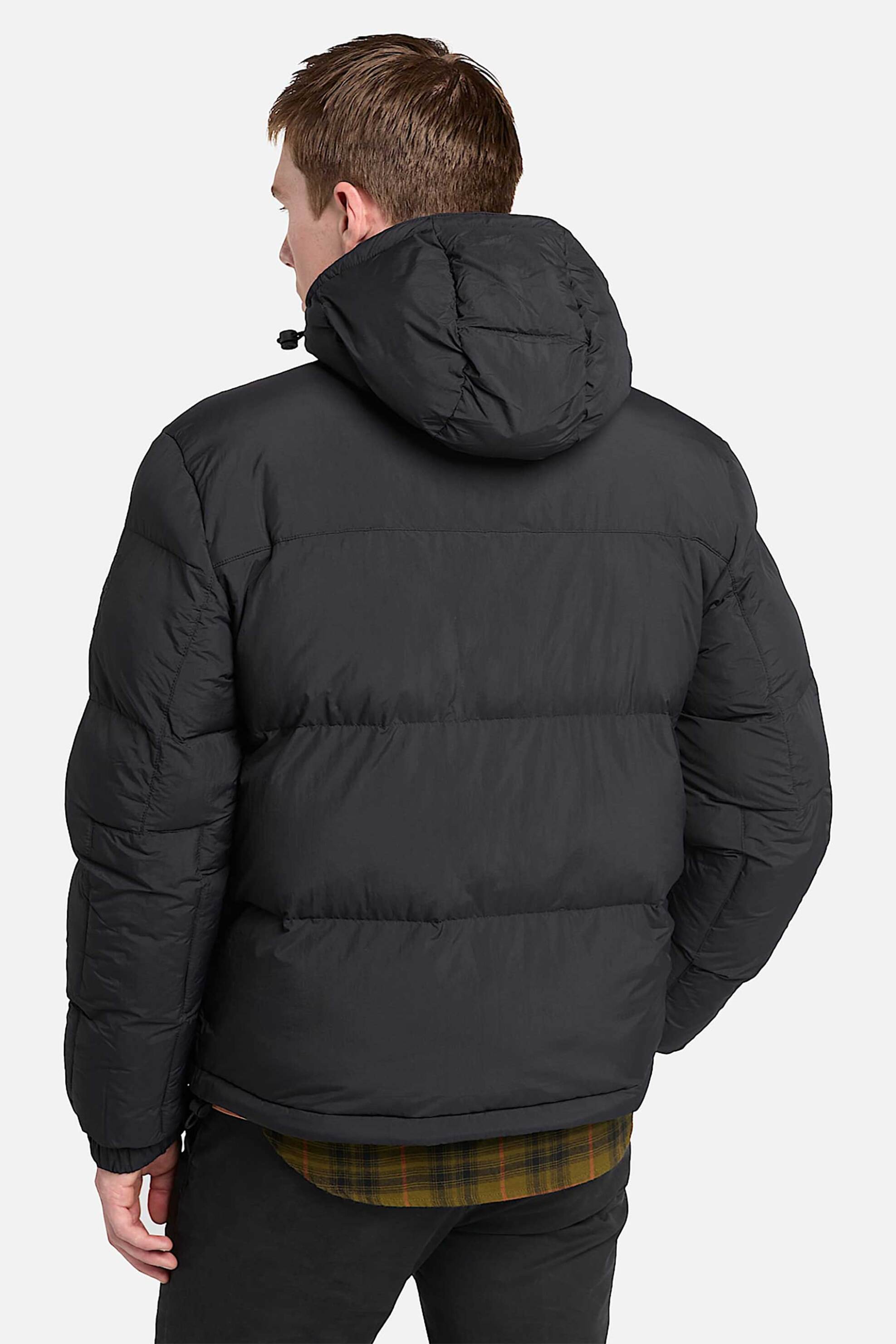 Timberland ανδρικό αδιάβροχο μπουφάν puffer με κουκούλα και λογότυπο - TB0A62670011 Μαύρο φωτογραφία