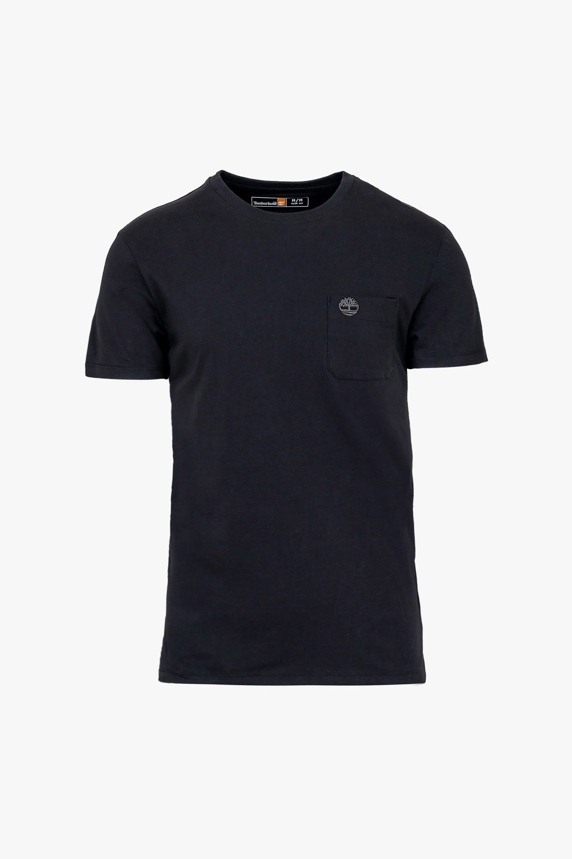 Timberland ανδρικό T-shirt με τσέπη και κεντημένο tree logo Slim Fit - TB0A2CQYX651 Μαύρο