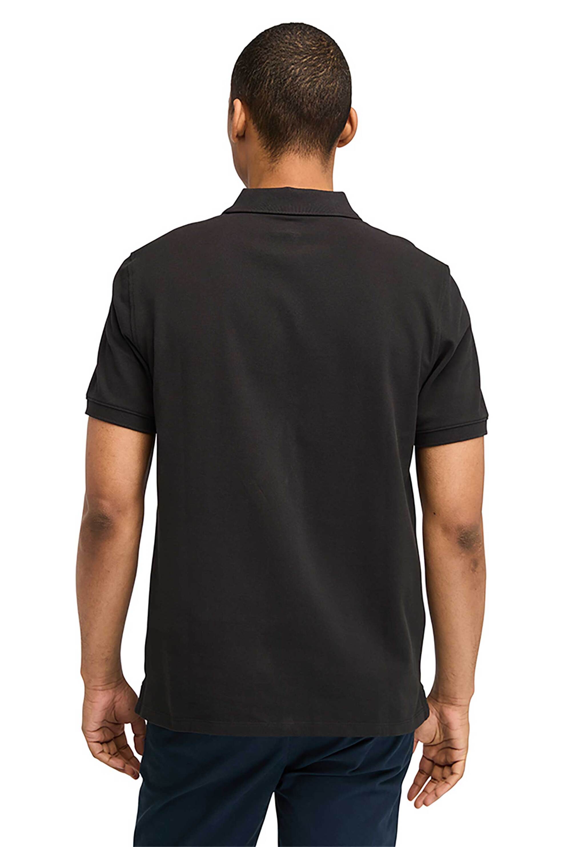 Timberland ανδρική μπλούζα πόλο πικέ κοντομάνικη με κεντημένο tree logo Regular Fit "Millers River" - TB0A6VDP0011 Μαύρο φωτογραφία