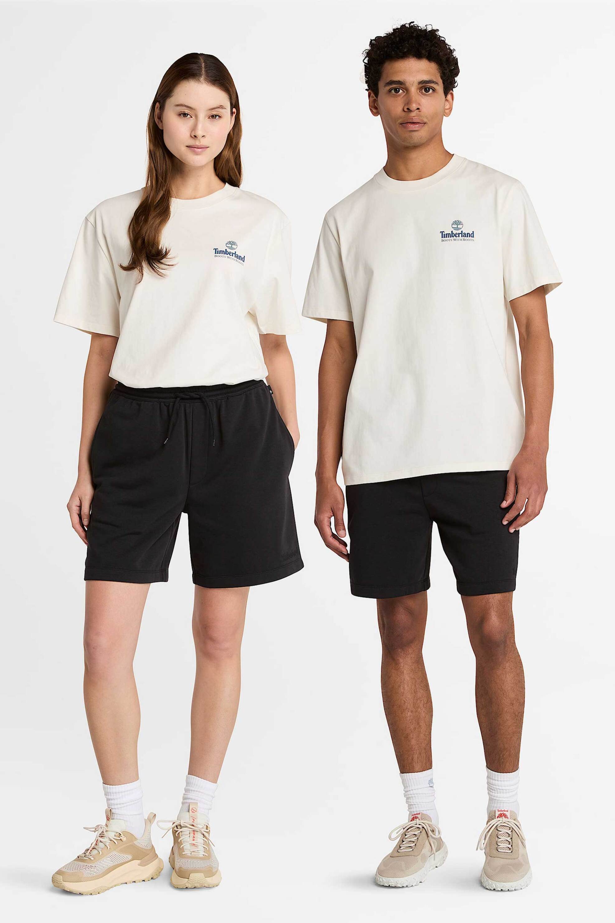 Timberland unisex T-shirt με graphic logo print στο στήθος και στο πίσω μέρος Authentic Fit "Illustrated Tree Logo" - TB0A6DG5CM91 Λευκό