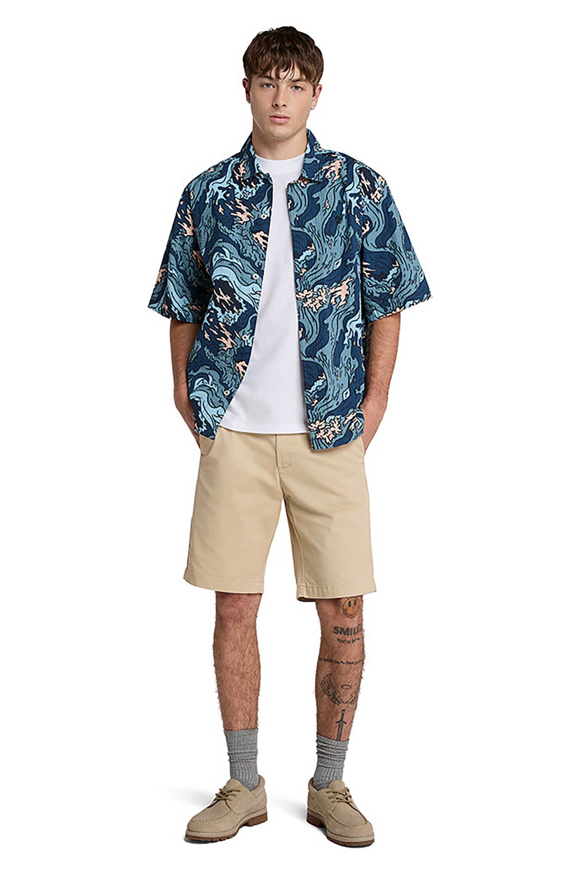 Timberland ανδρική βερμούδα chino 10" stretch twill Straight Fit "Squam Lake" - TB0A2DFMY941 Μπεζ