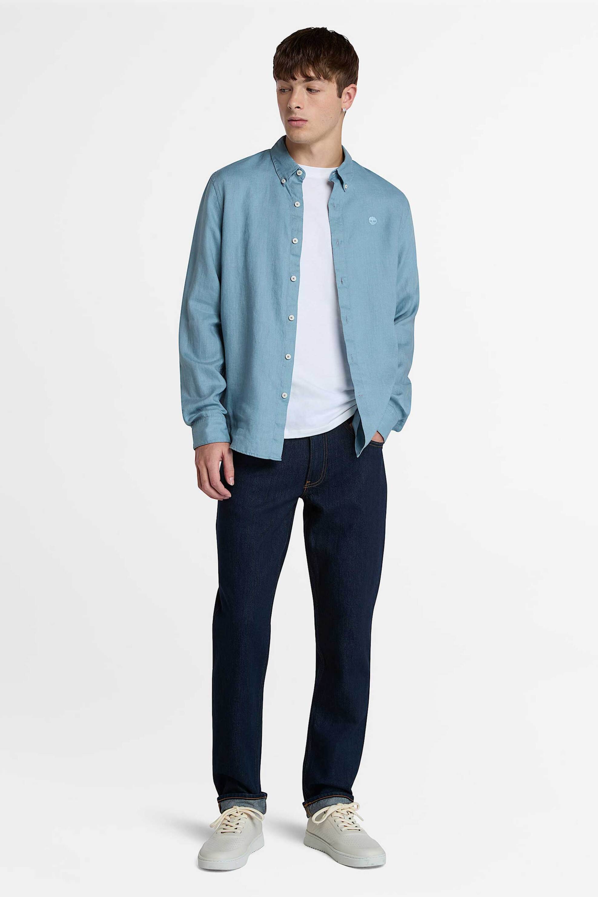 Timberland ανδρικό τζιν παντελόνι πεντάτσεπο Slim Fit "Sandown" - TB0A6GKKH871 Denim Blue Σκούρο