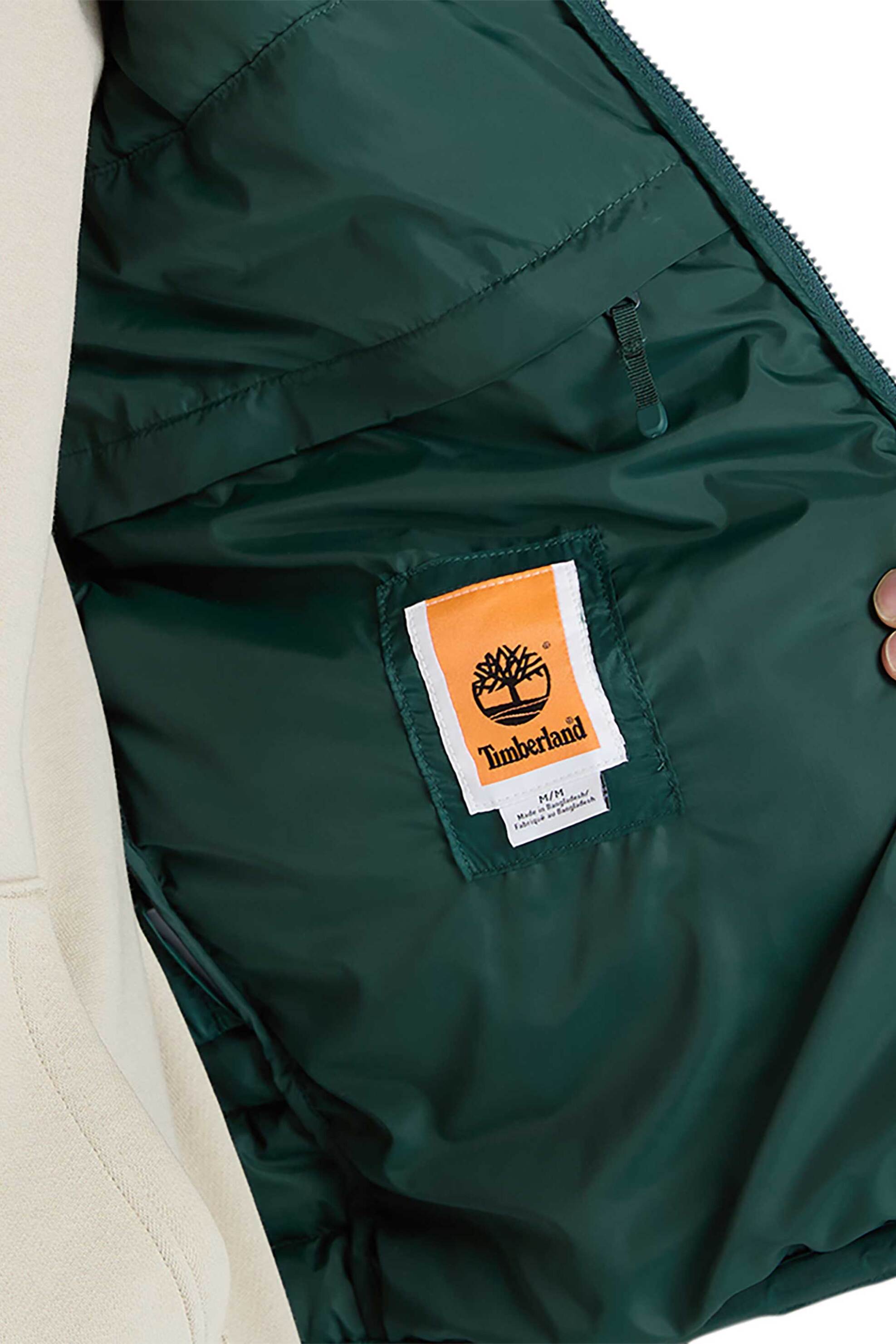 Timberland ανδρικό μπουφάν αδιάβροχο με καπιτονέ σχέδιο και logo print "Axis Peak" - TB0A5WPF3171 Πράσινο Σκούρο φωτογραφία