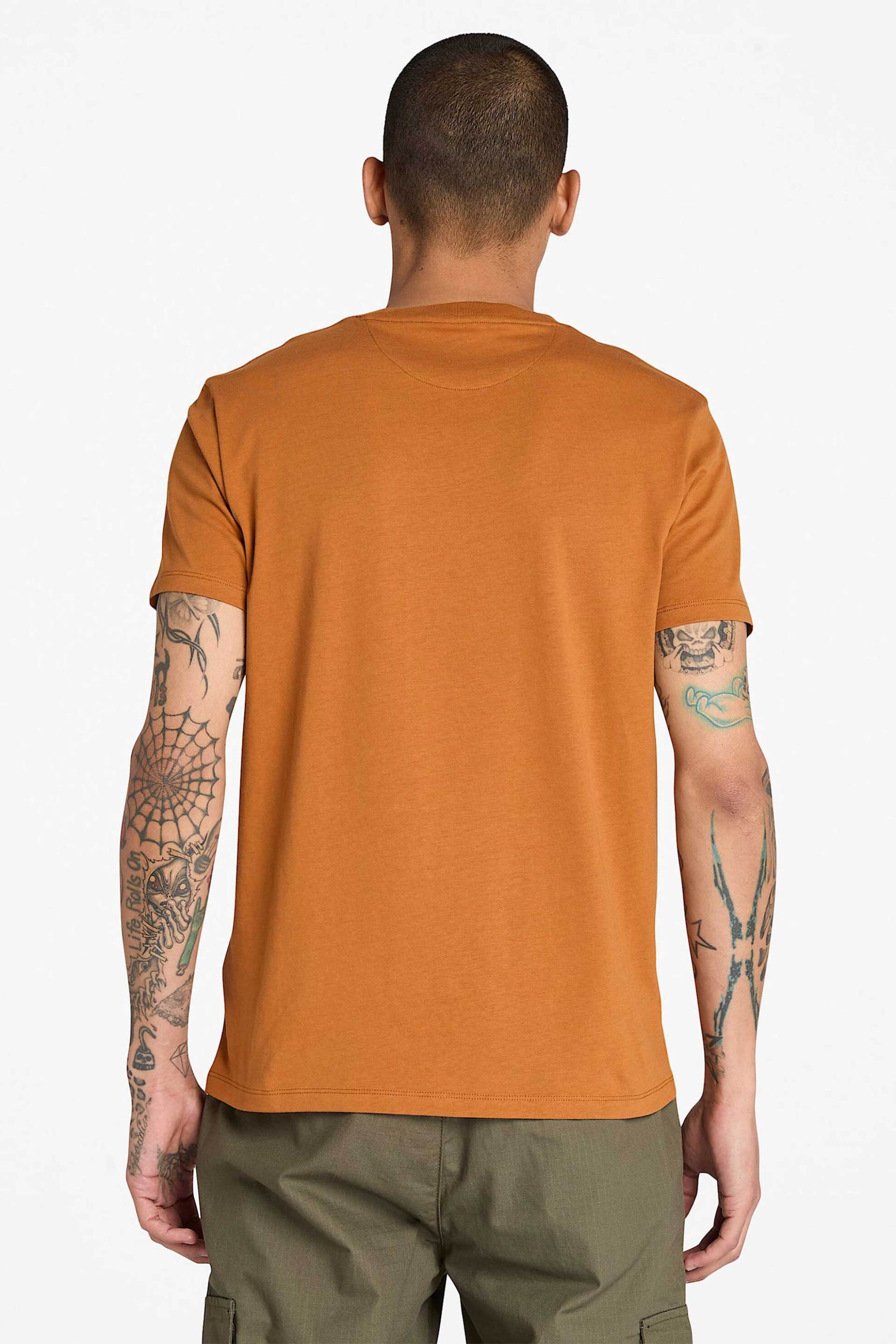 Timberland Ανδρικό T-Shirt Μονόχρωμο με Κεντημένο Λογότυπο Slim Fit Dunstan River - Tb0A2Bprc391 Ταμπά