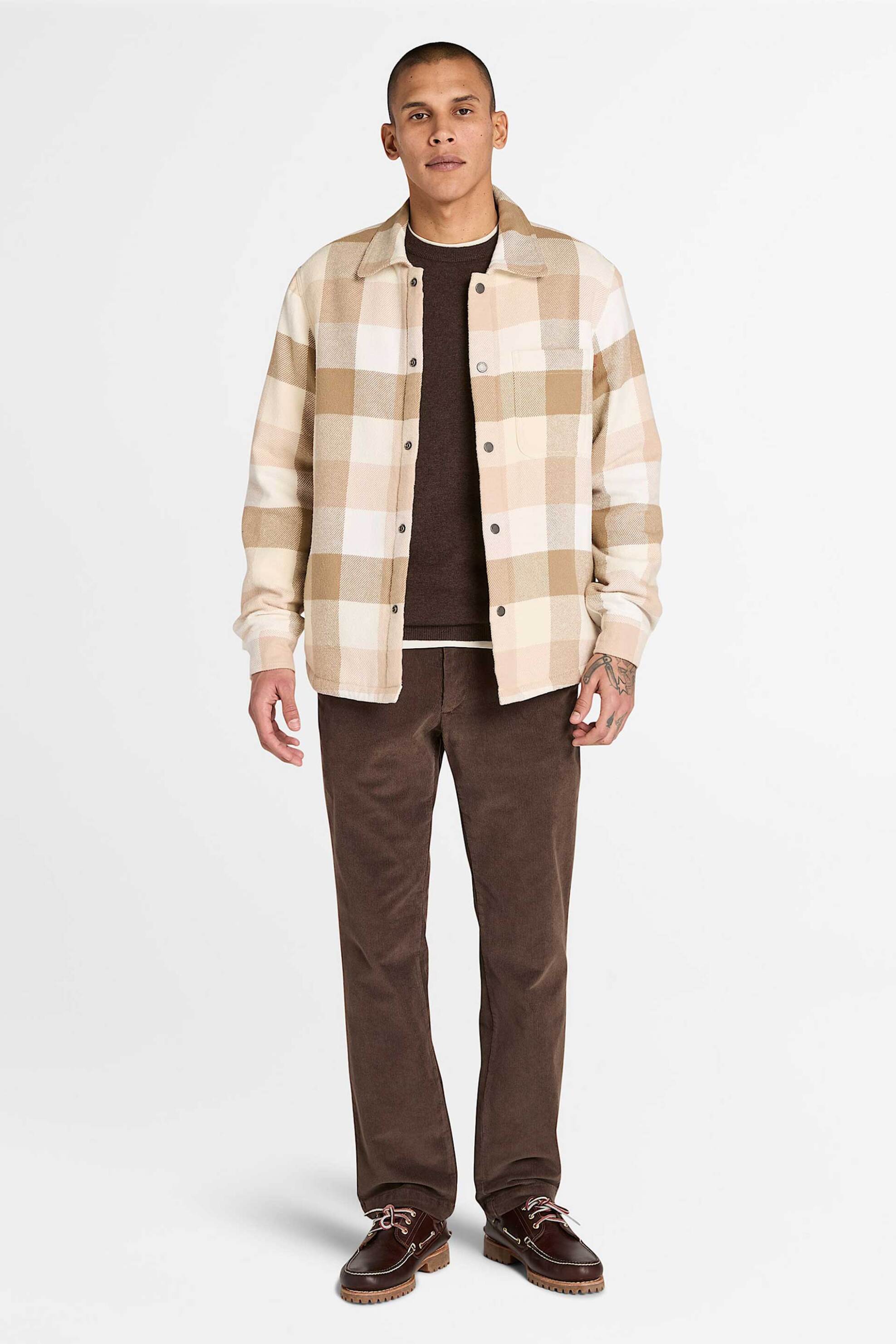 TIMBERLAND Timberland ανδρικό κοτλέ παντελόνι Straight Fit "Claremont" - TB0A6H1Y2431 Καφέ