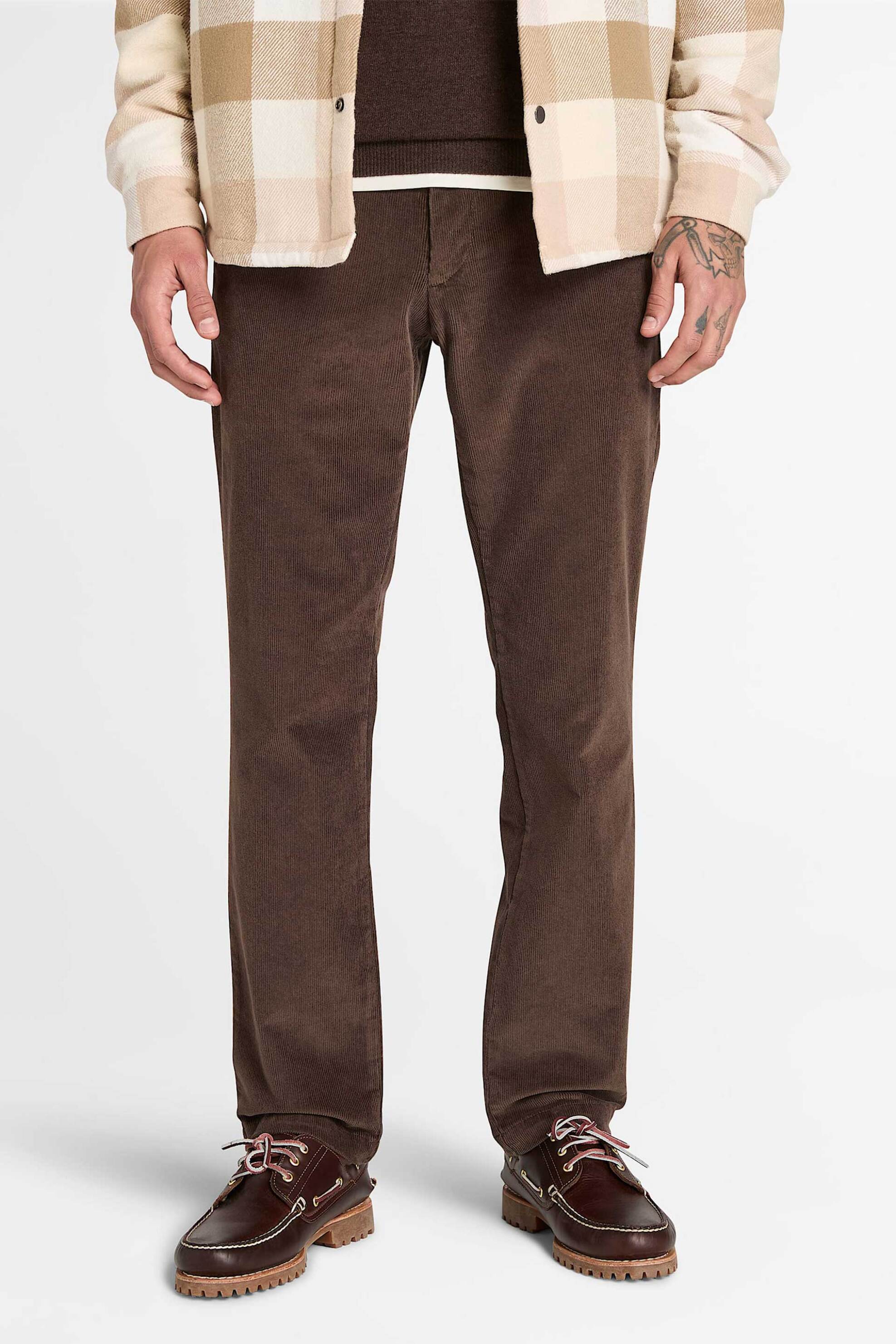 Timberland ανδρικό κοτλέ παντελόνι Straight Fit "Claremont" - TB0A6H1Y2431 Καφέ φωτογραφία