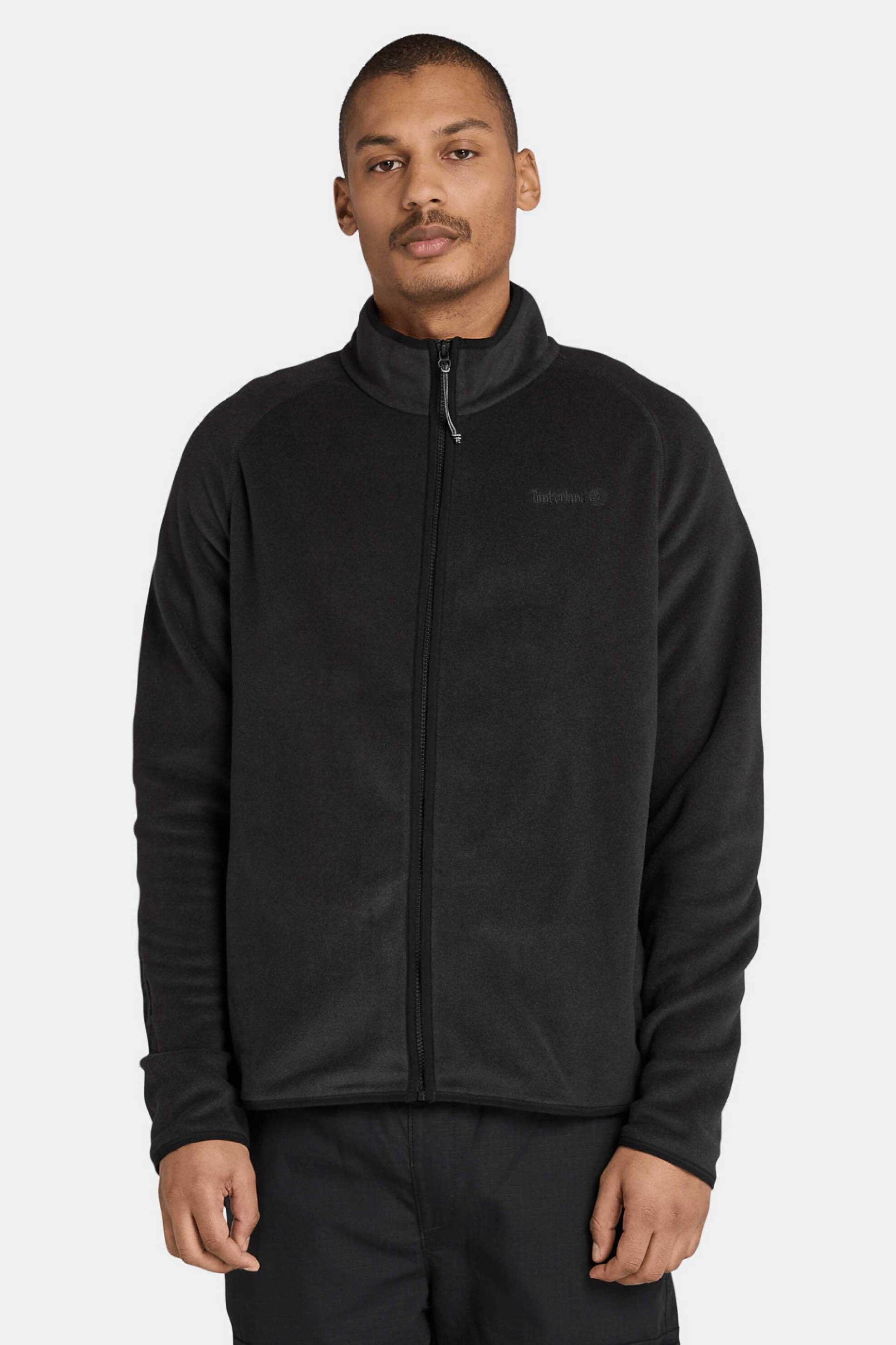 Timberland ανδρικό fleece jacket με λογότυπο "Polartec 100" - TB0A2Q7C0011 Μαύρο