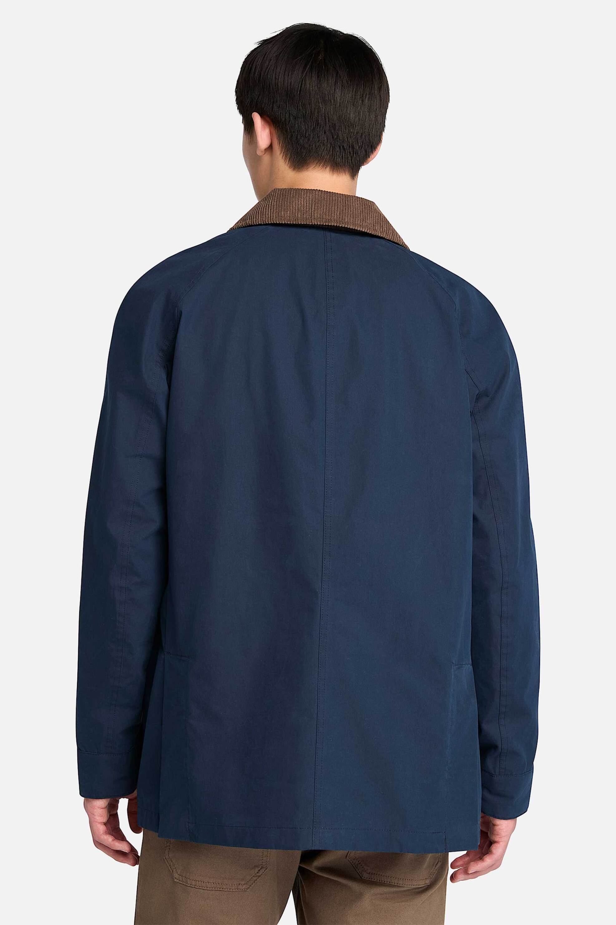 Timberland ανδρικό jacket αδιάβροχο με contrast κοτλέ γιακά "Wenham" - TB0A44GB4331 Μπλε Σκούρο φωτογραφία