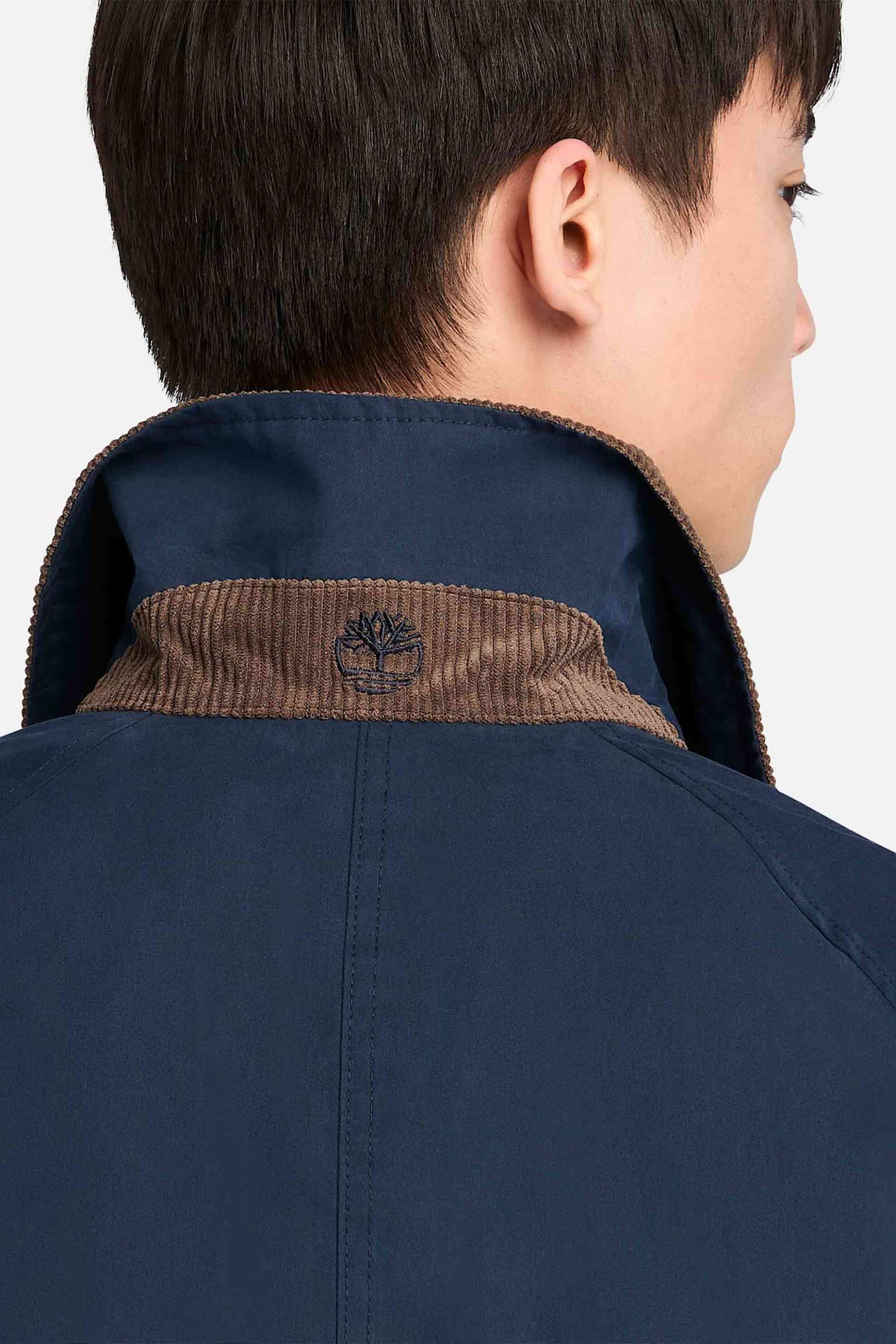 Timberland ανδρικό jacket αδιάβροχο με contrast κοτλέ γιακά "Wenham" - TB0A44GB4331 Μπλε Σκούρο φωτογραφία