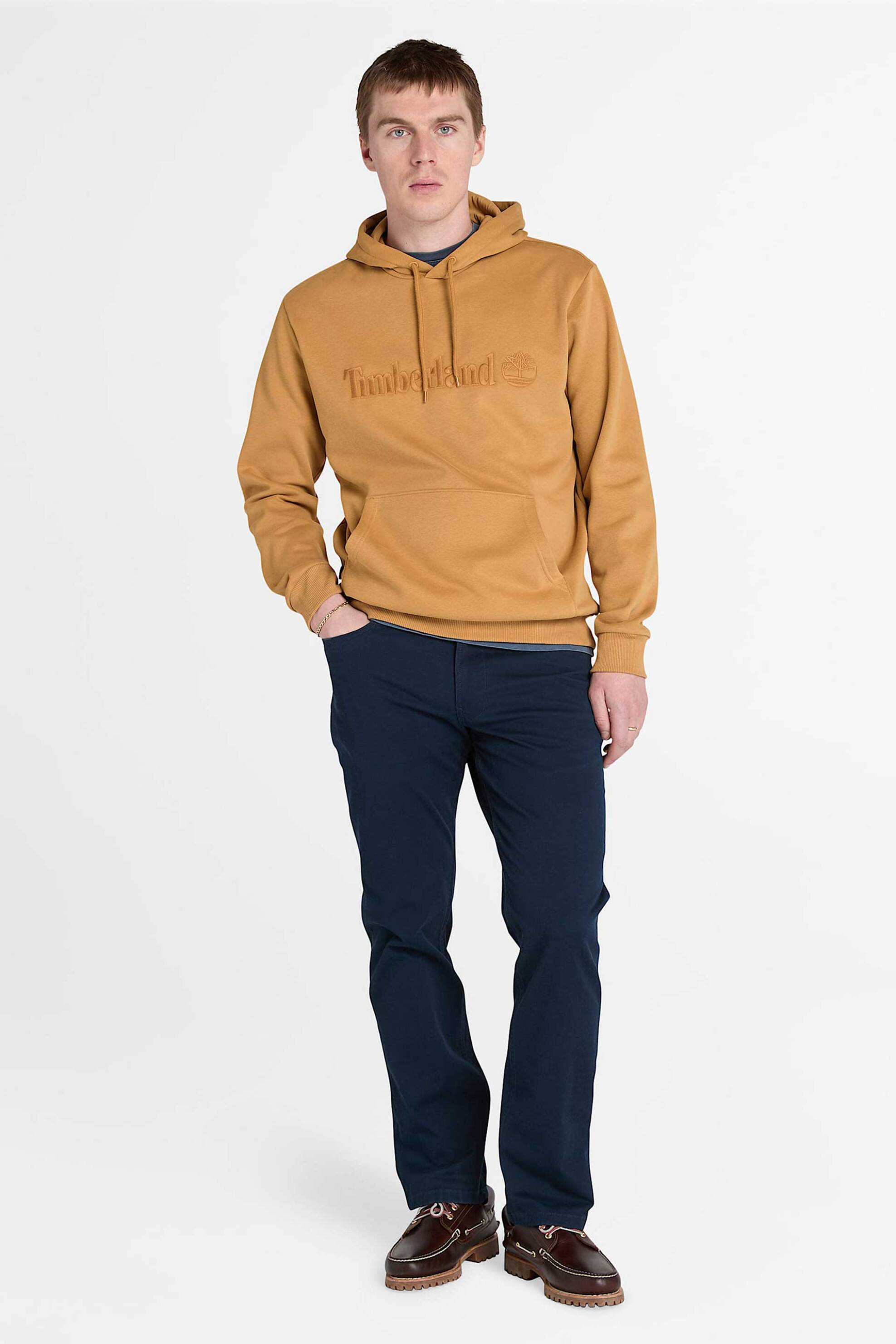 Timberland ανδρικό παντελόνι πεντάτσεπο Straight Fit "Sandown" - TB0A5M4X4331 Μπλε Σκούρο