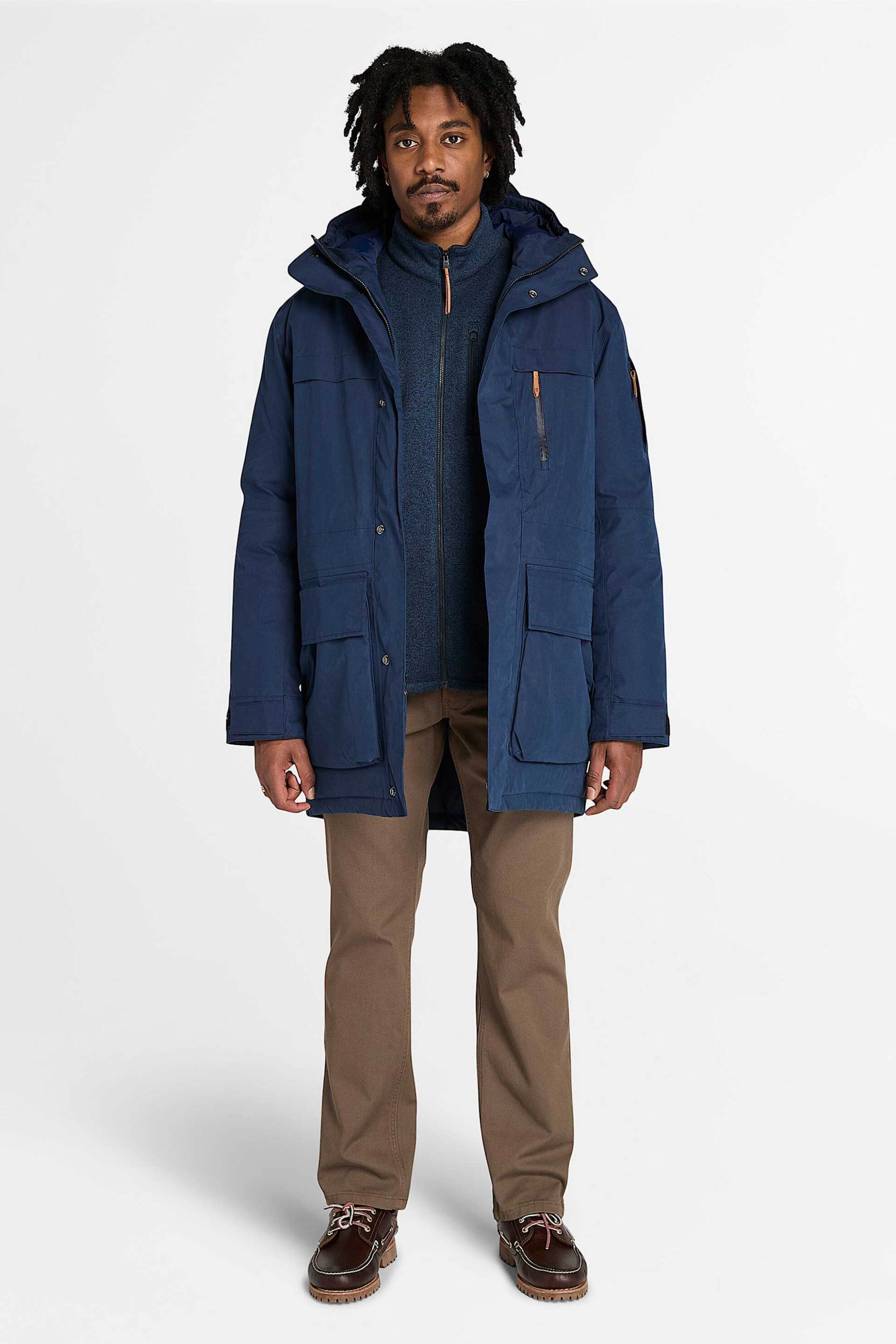 Timberland ανδρικό παντελόνι πεντάτσεπο Straight Fit "Sandown" - TB0A5M4XBK01 Καφέ