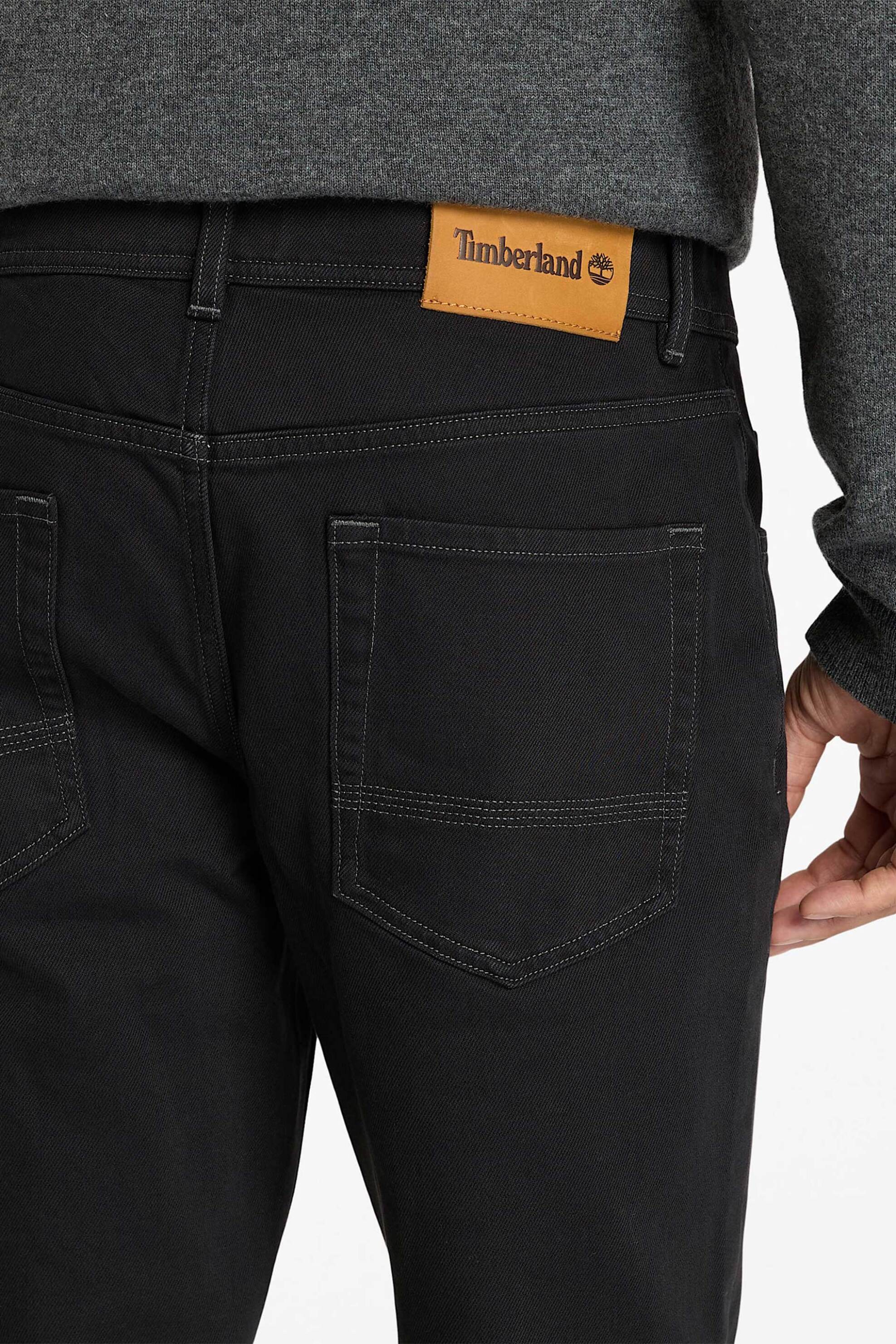 Timberland Ανδρικό Τζιν Παντελόνι Πεντάτσεπο Slim Fit Sandown - Tb0A5M66A2Z1 Μαύρο