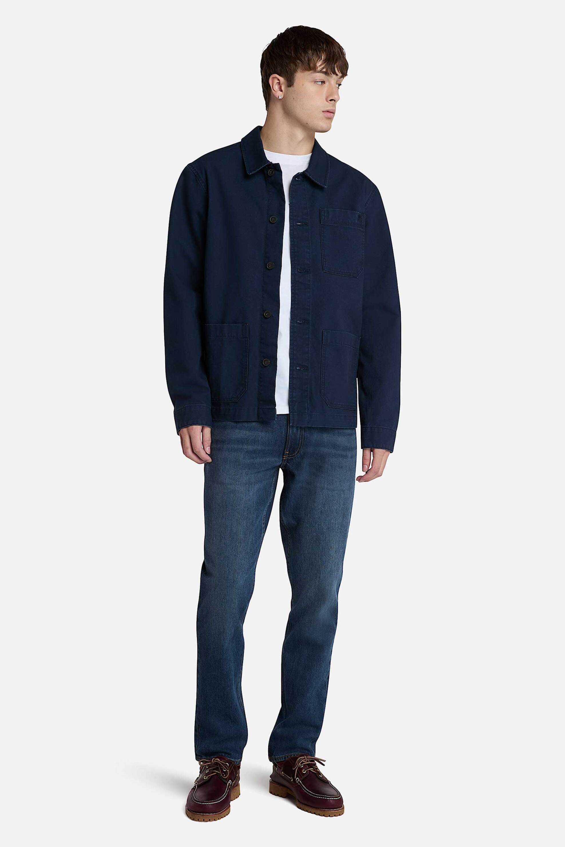 Timberland ανδρικό τζιν παντελόνι πεντάτσεπο Slim Fit "Sandown" - TB0A6GKKA111 Denim Blue Σκούρο