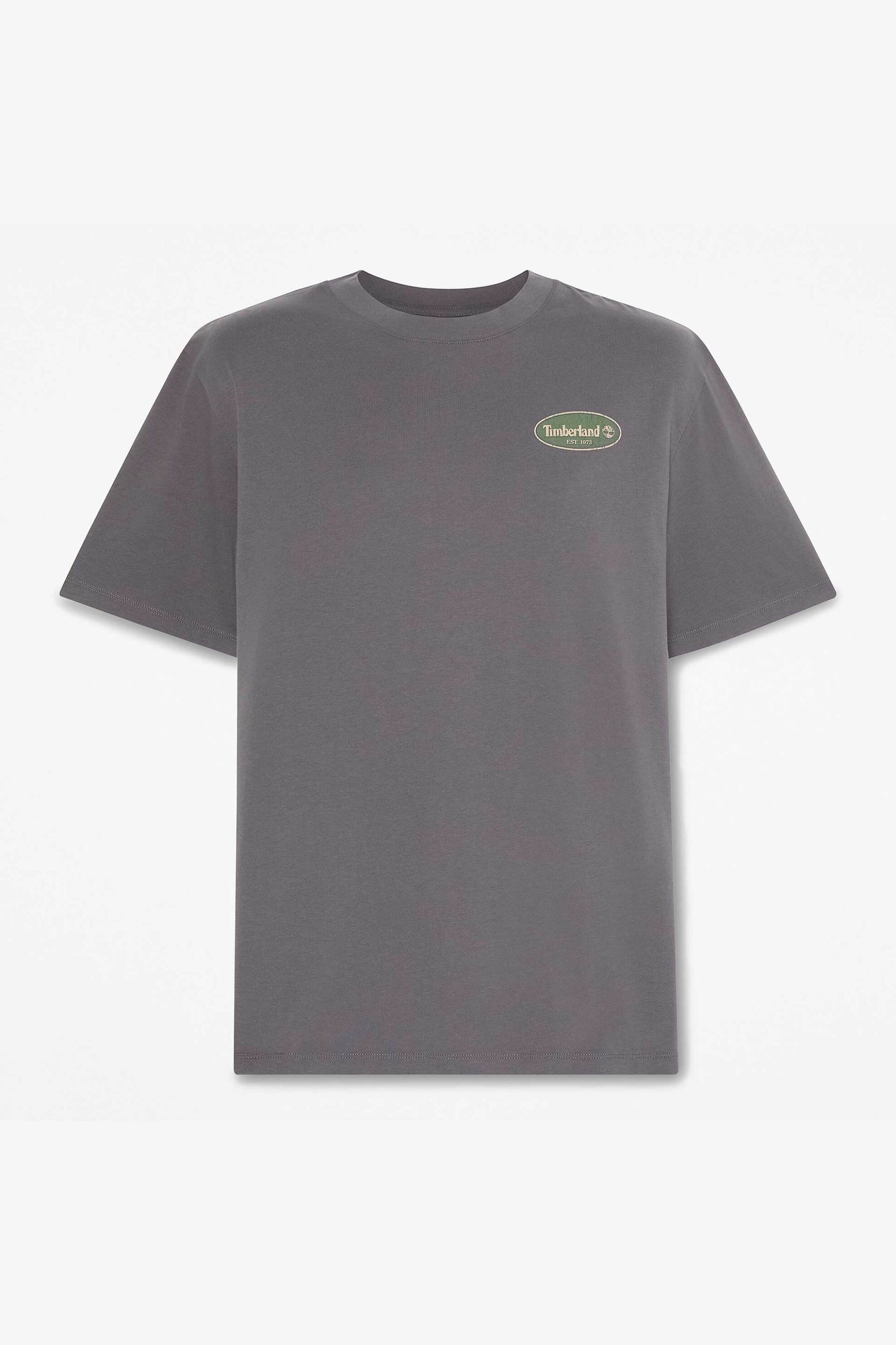 Timberland Ανδρικό T-Shirt Authentic Fit Gas Station Graphic - Tb0A5Mq4W081 Γκρι