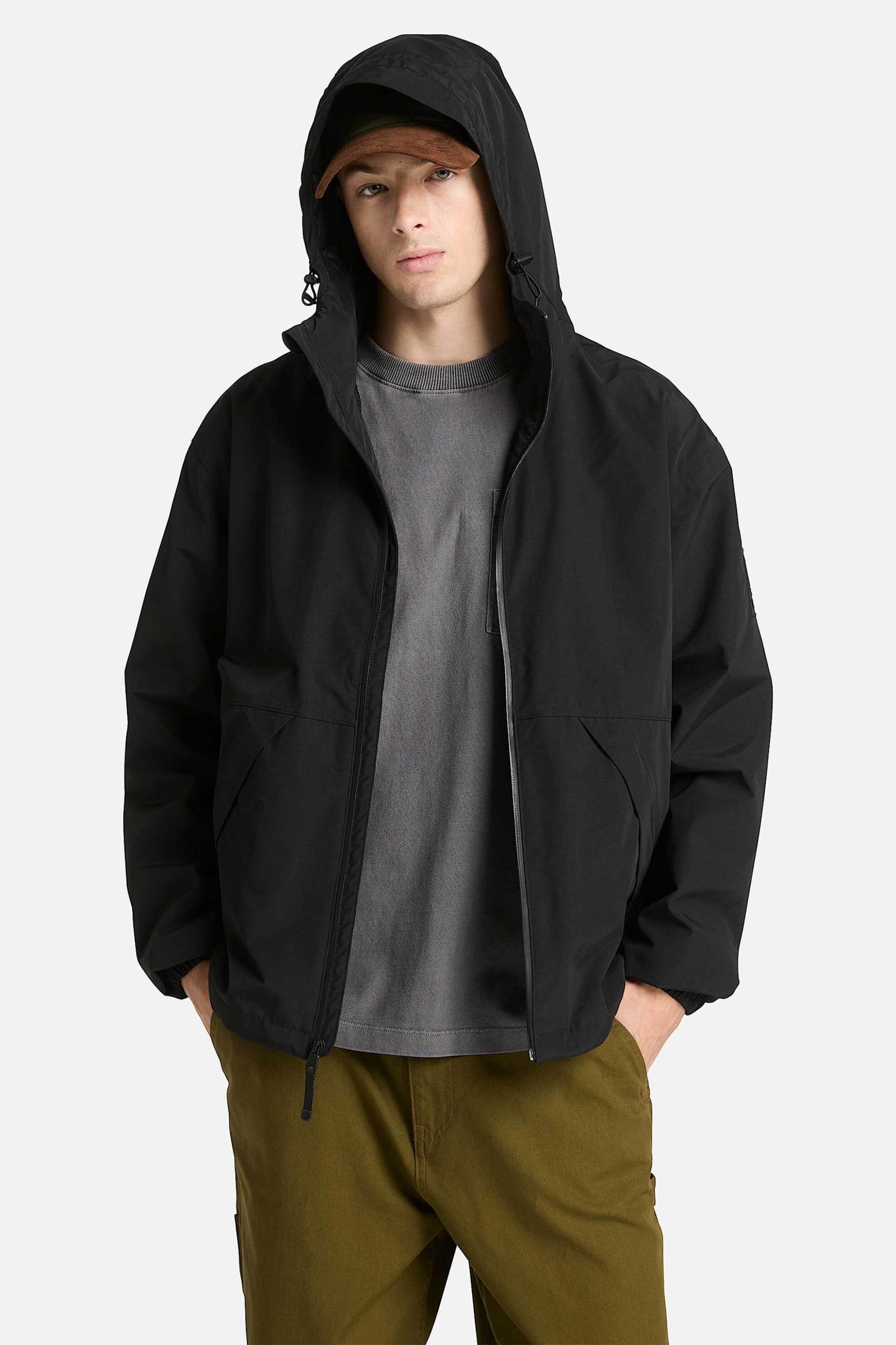 Timberland ανδρικό αδιάβροχο jacket με κουκούλα "Winnick" - TB0A68CB0011 Μαύρο