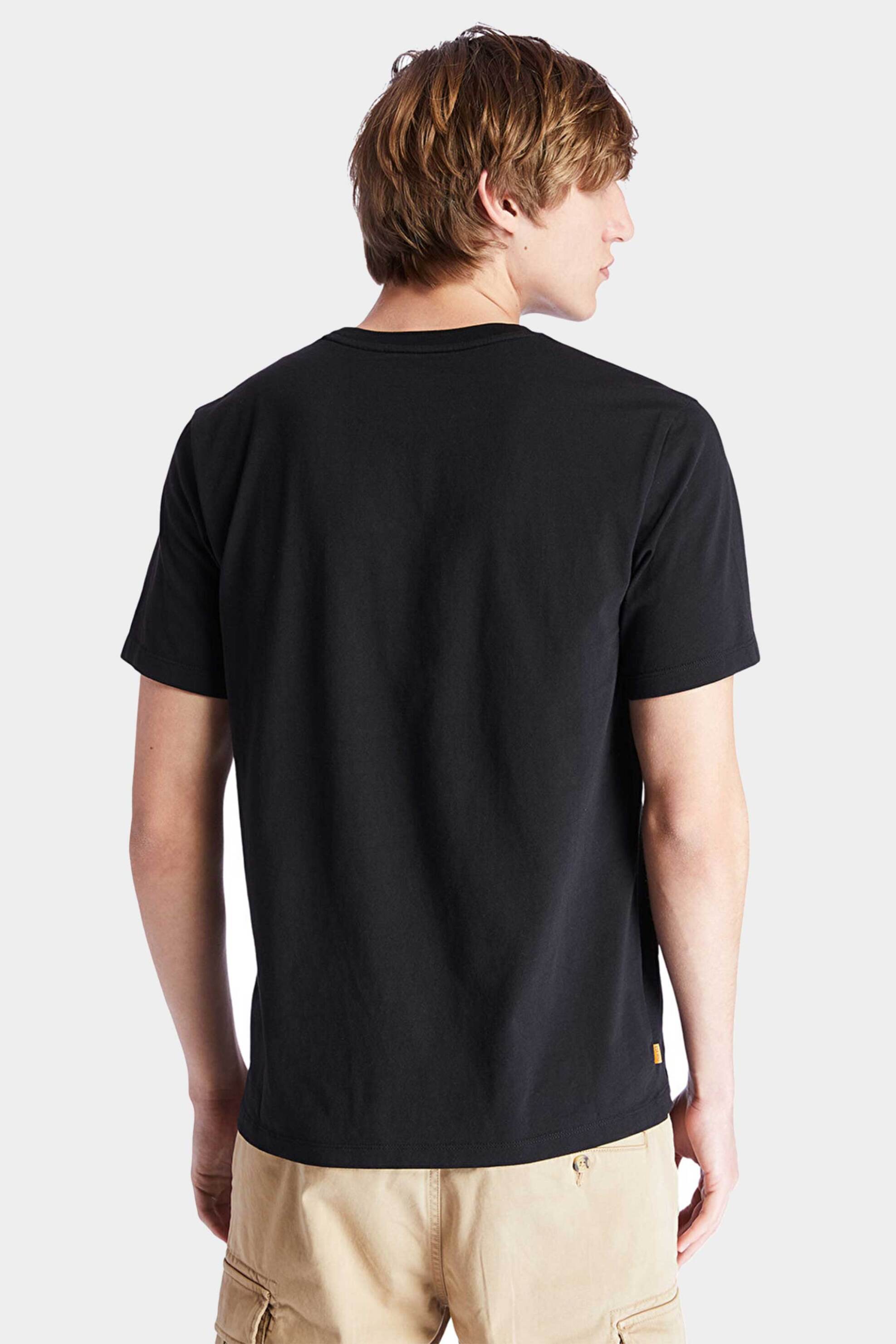 Timberland Ανδρικό T-Shirt με Tree Logo Print Regular Fit Kennebec River - Tb0A2C2Rn921 Μαύρο