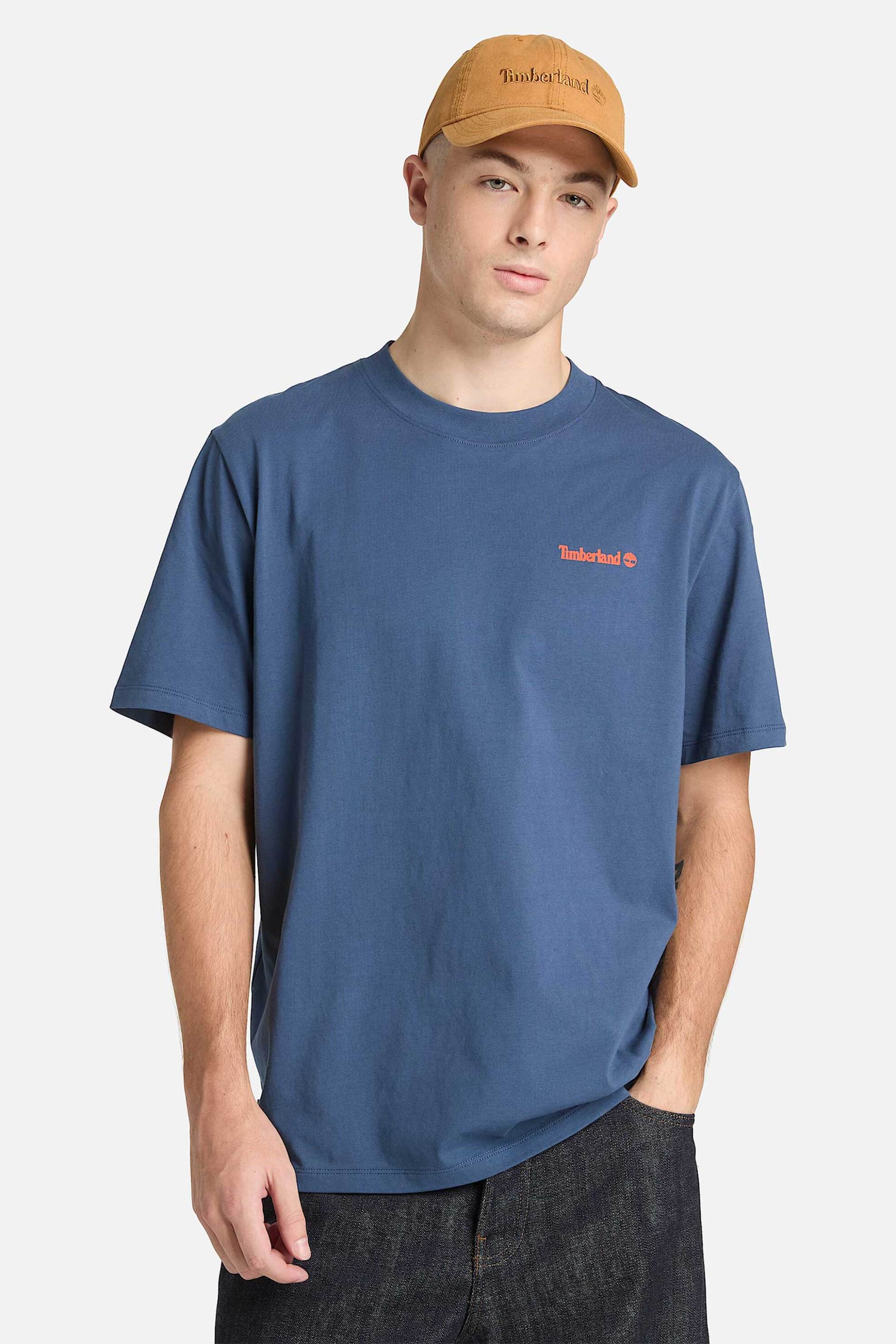 Timberland ανδρικό T-shirt με print Authentic Fit '' Magnet Graphic'' - TB0A5MNVEYO1 Μπλε