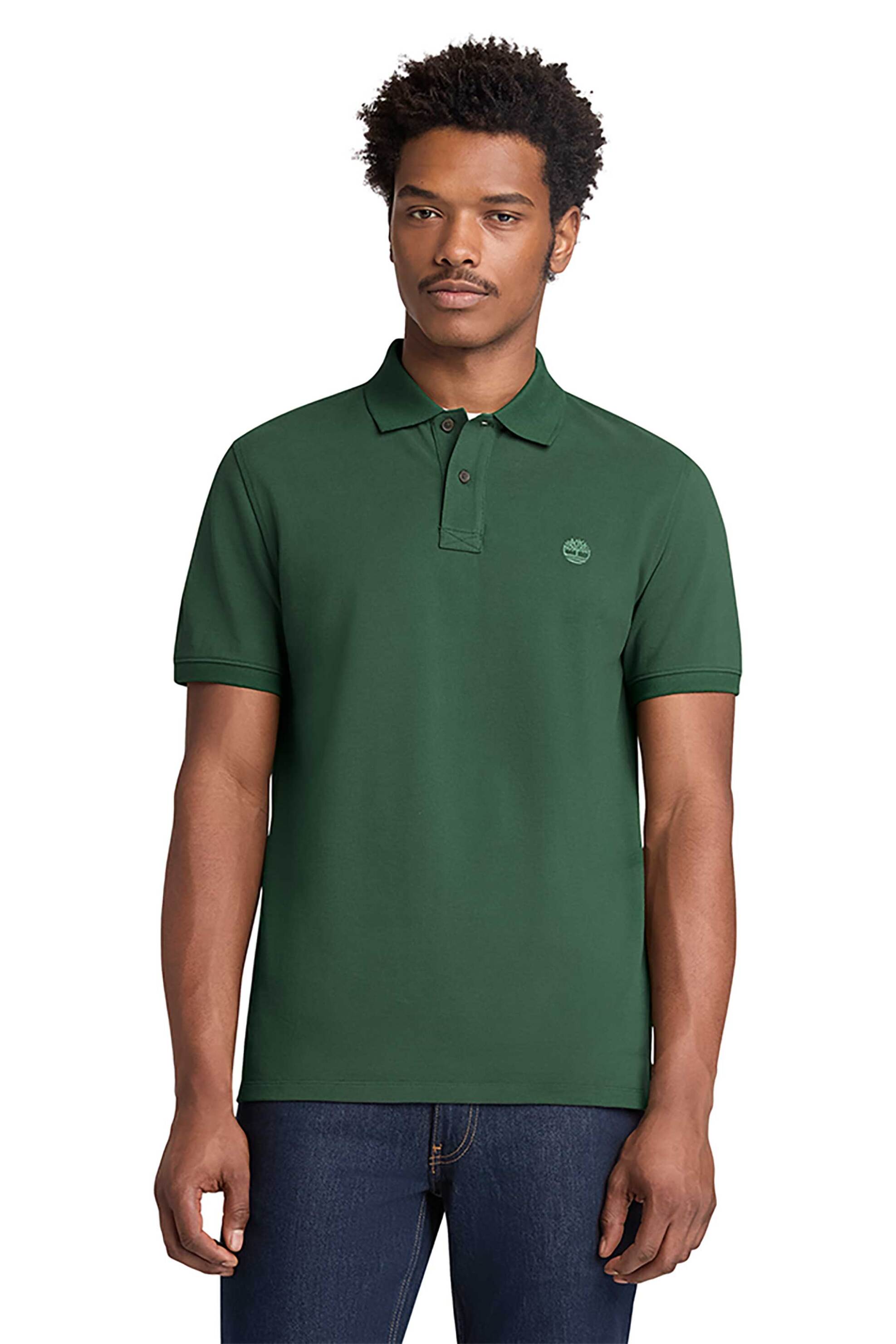 Timberland ανδρική μπλούζα πόλο πικέ με κεντημένο logo tree Regular Fit "Millers River" - TB0A6VDPA6X1 Πράσινο