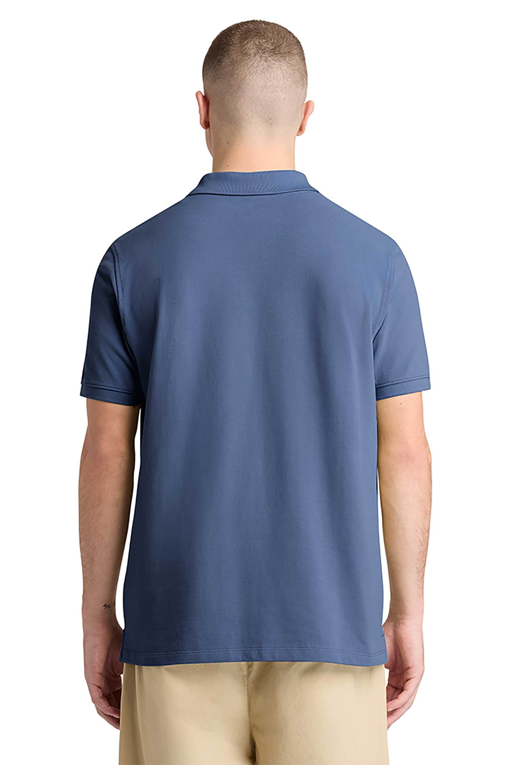 Timberland Ανδρική Μπλούζα Πόλο Πικέ με Κεντημένο Logo Tree Regular Fit Millers River - Tb0A6Vdpeyo1 Μπλε
