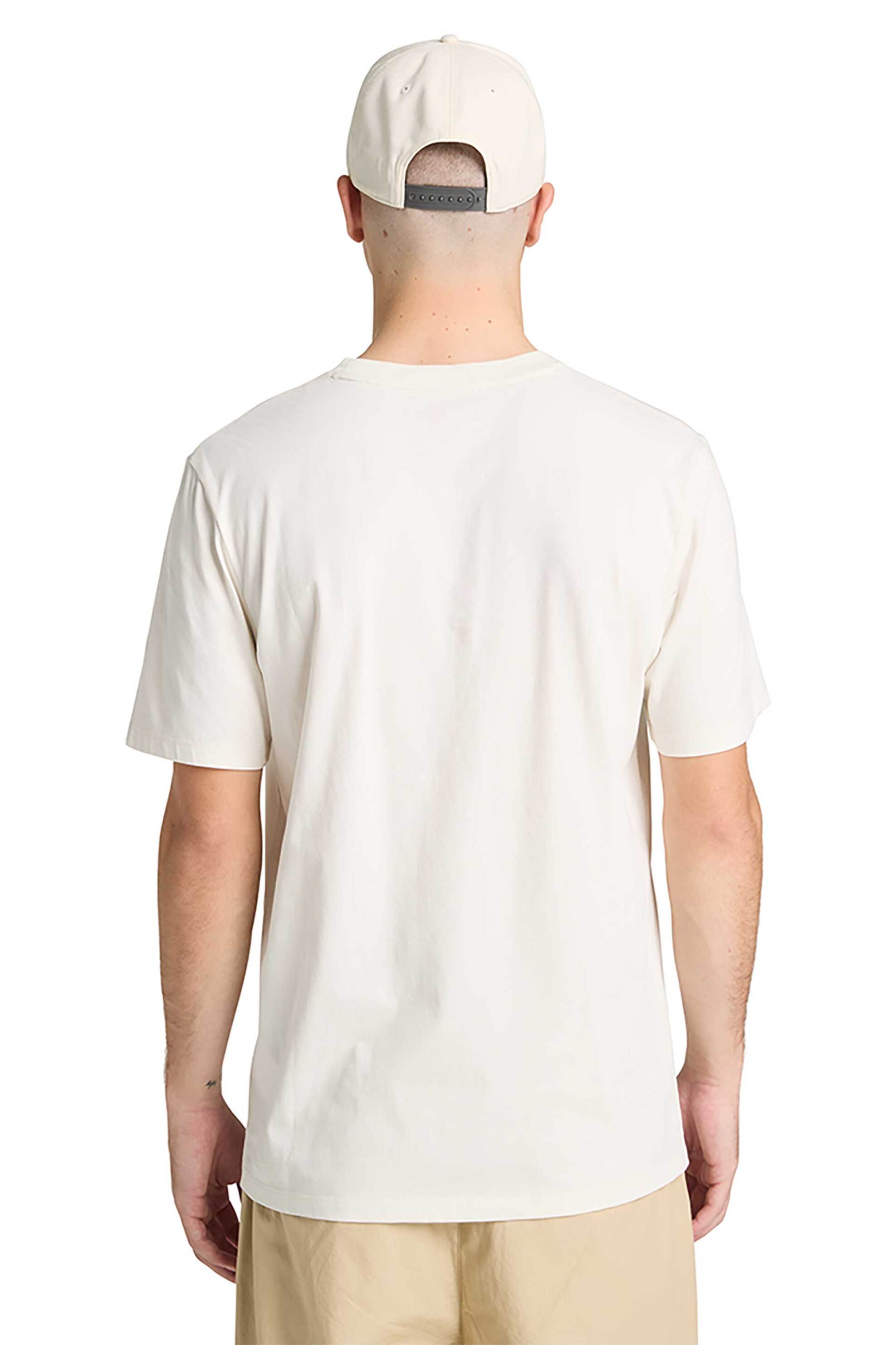 Timberland Ανδρικό T-Shirt με Tree Logo Print Regular Fit Lake House Graphic - Tb0A5Mvrcm91 Εκρού