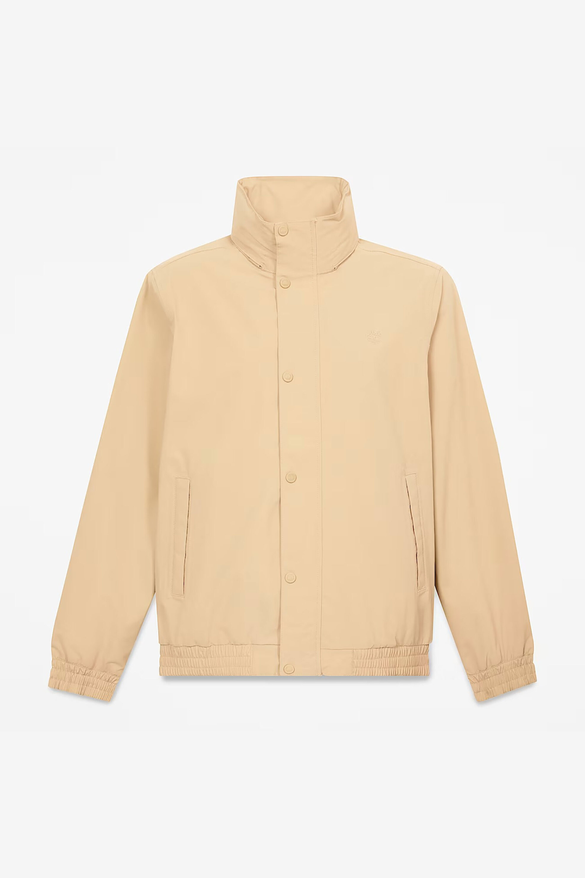 Timberland Ανδρικό Αδιάβροχο Bomber Jacket με Αποσπώμενη Κουκούλα Και Κεντημένο Tree Logo - Tb0A44Mqy941 Μπεζ