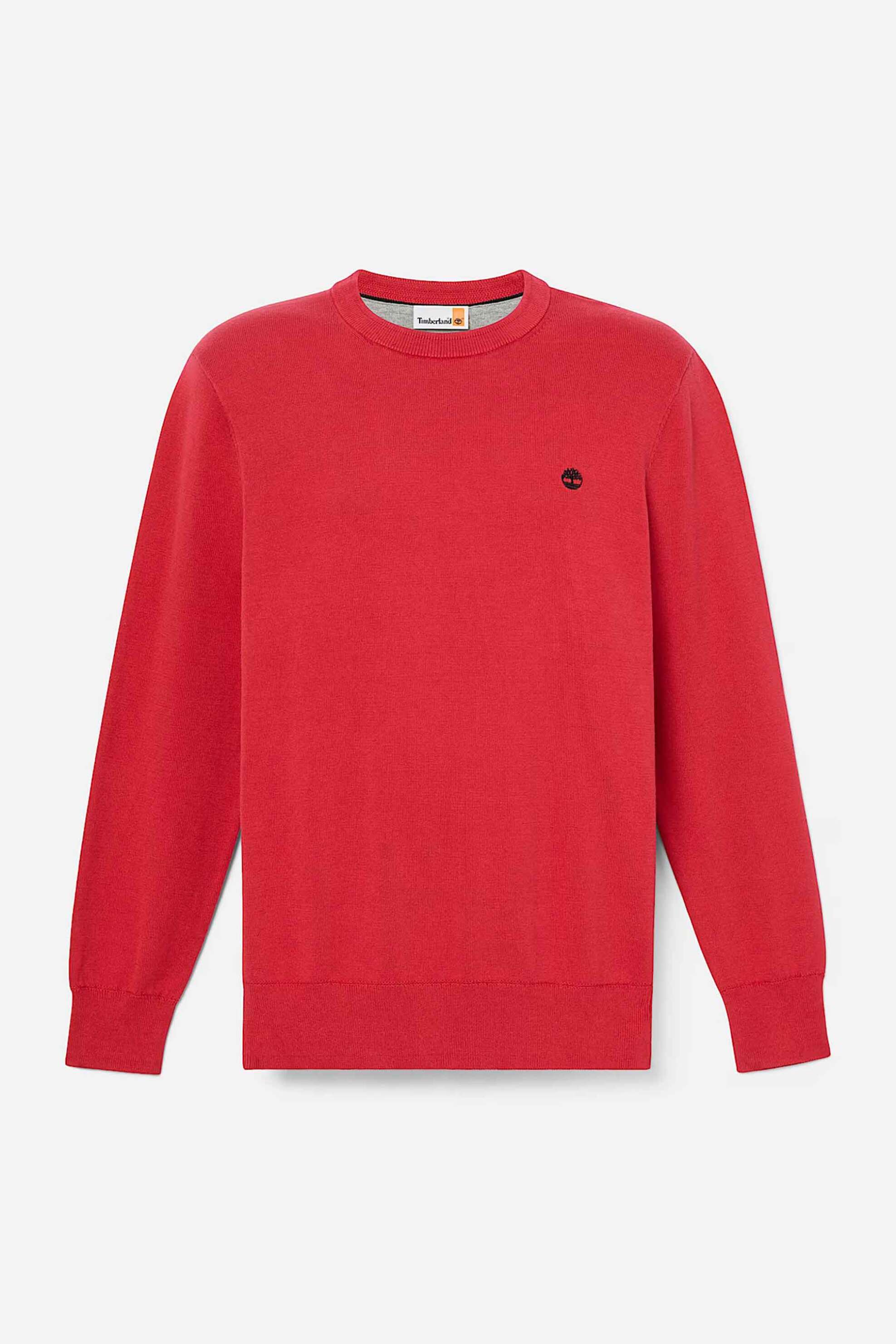 Timberland Ανδρικό Πουλόβερ με Κεντημένο Tree Logo Regular Fit Williams River - Tb0A2Bmmn961 Κόκκινο Καρπουζί