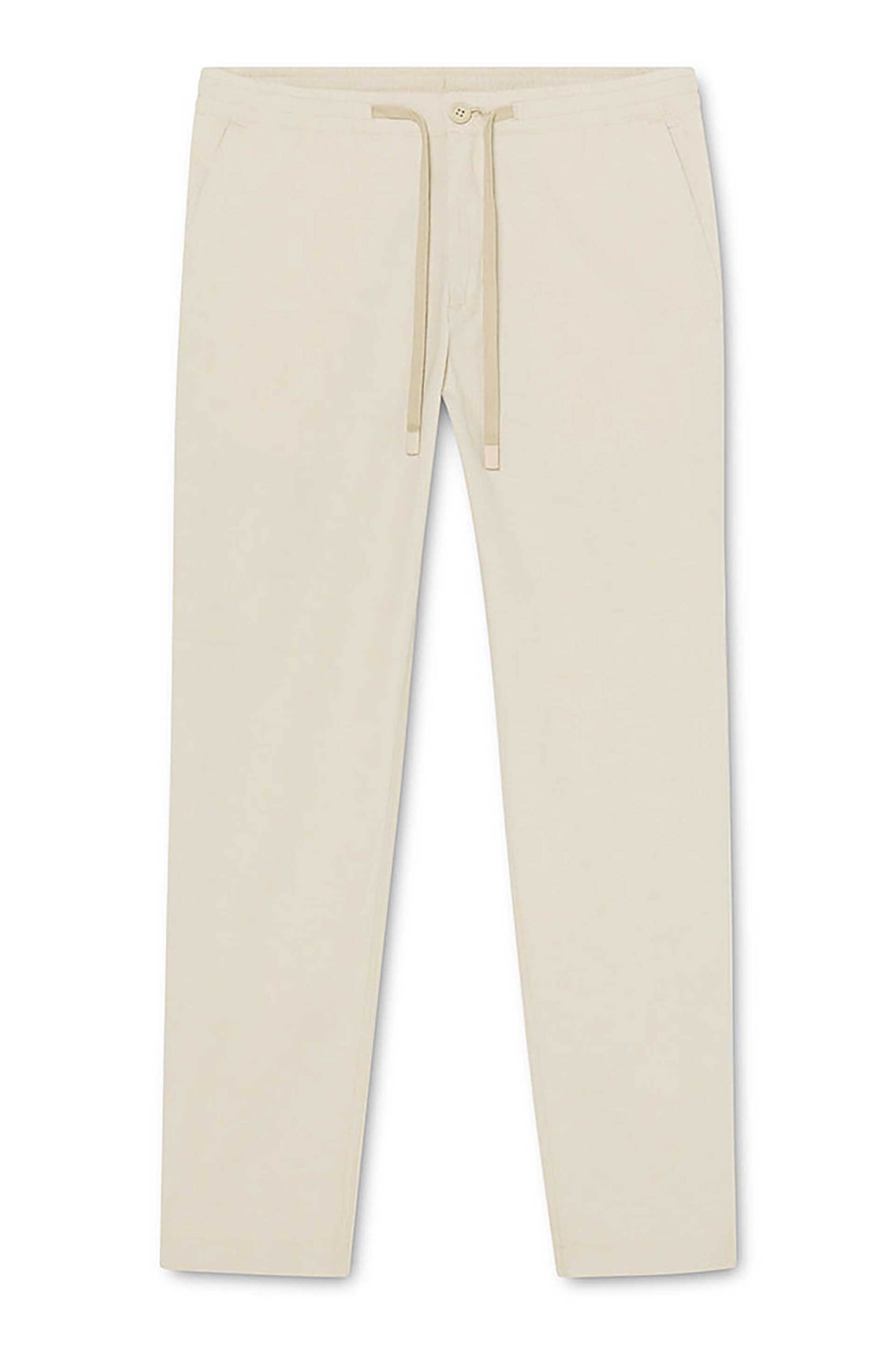 Timberland Ανδρικό Παντελόνι Jogger με Ελαστική Μέση Regular Tapered Fit - Tb0A2F6Beoh1 Εκρού