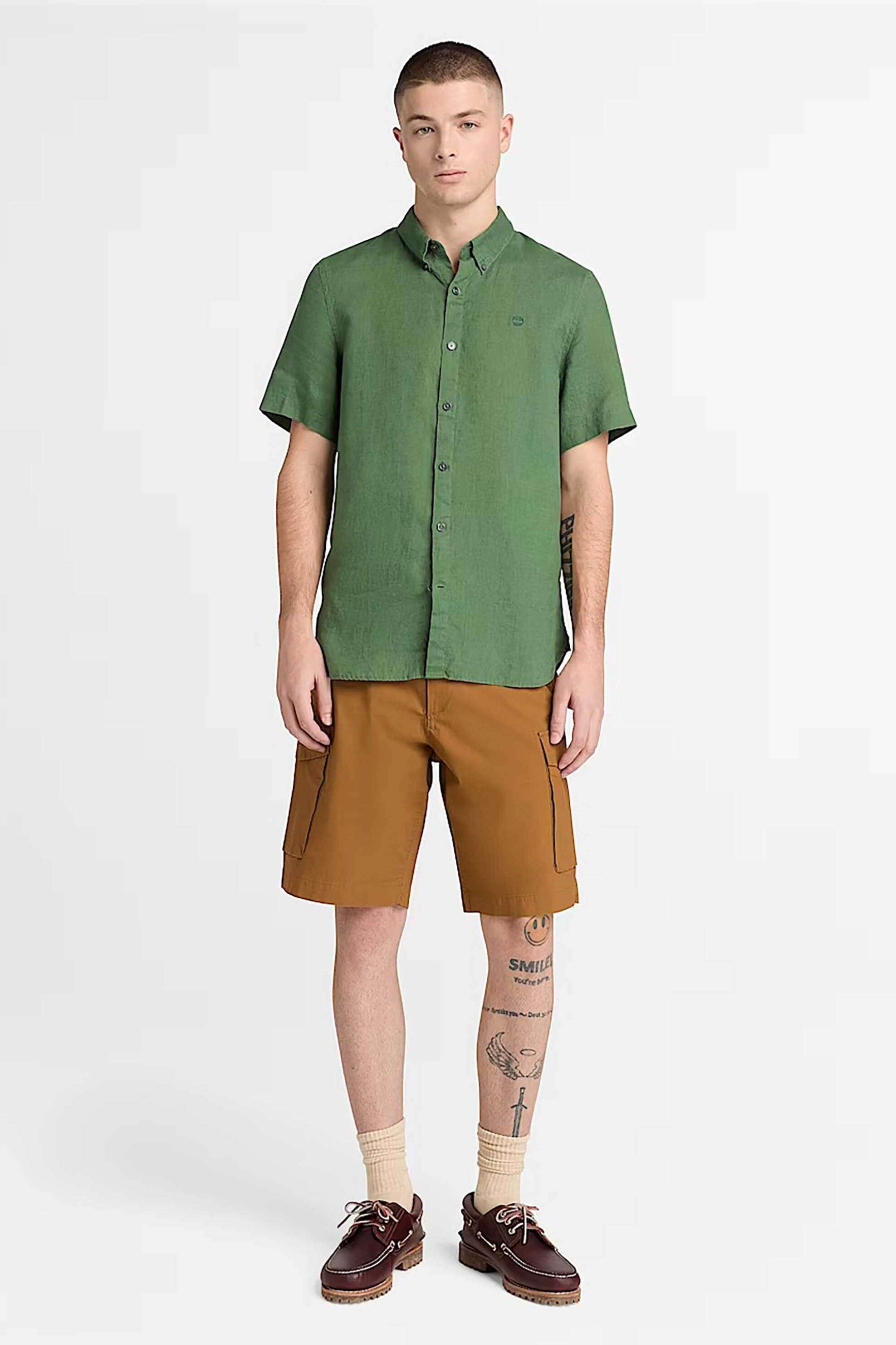 Timberland ανδρική βερμούδα cargo poplin Loose Fit "Brookline" - TB0A44VXEH21 Ταμπά